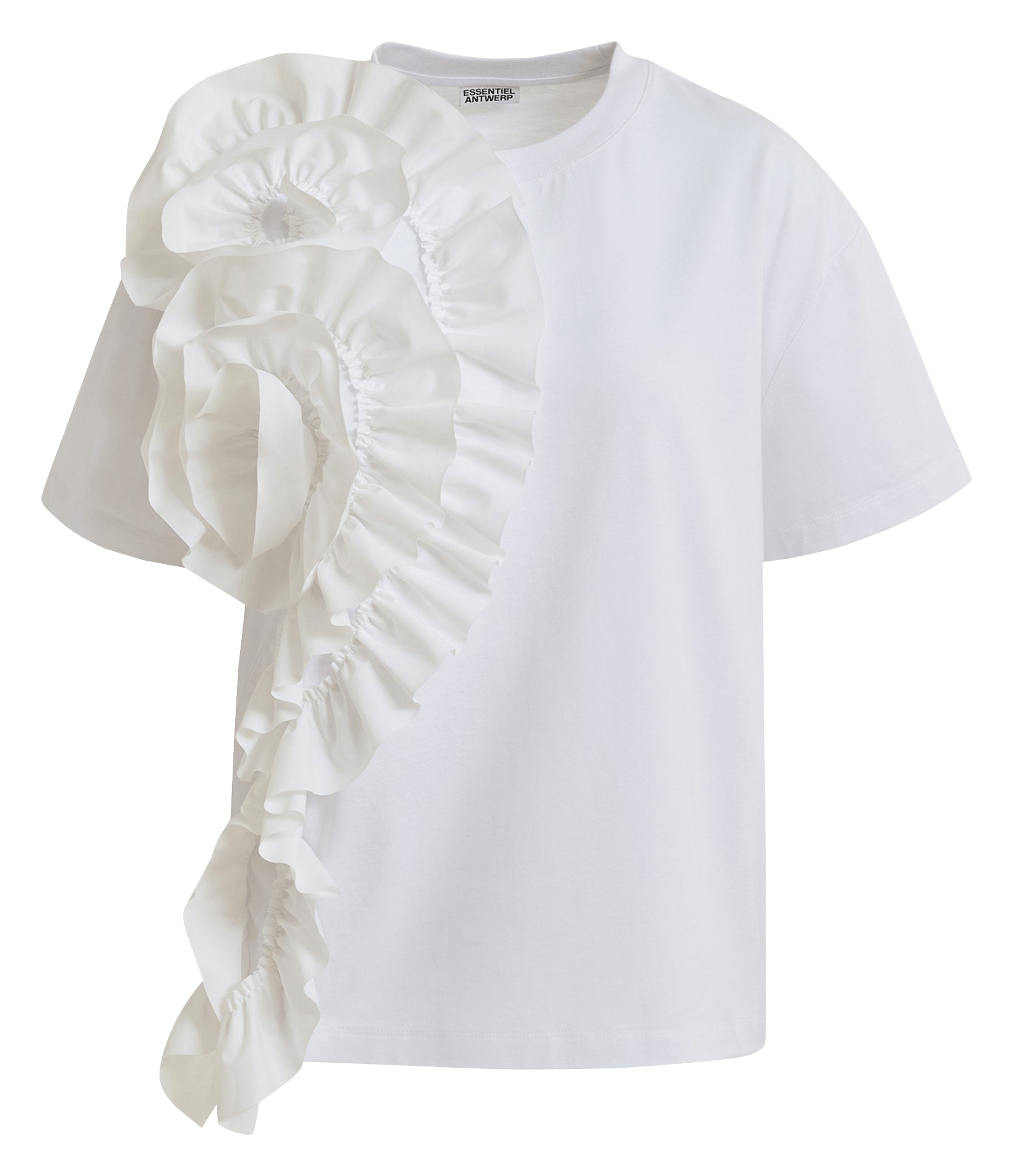 Top de mangas cortas con volantes ESSENTIEL ANTWERP Blanco