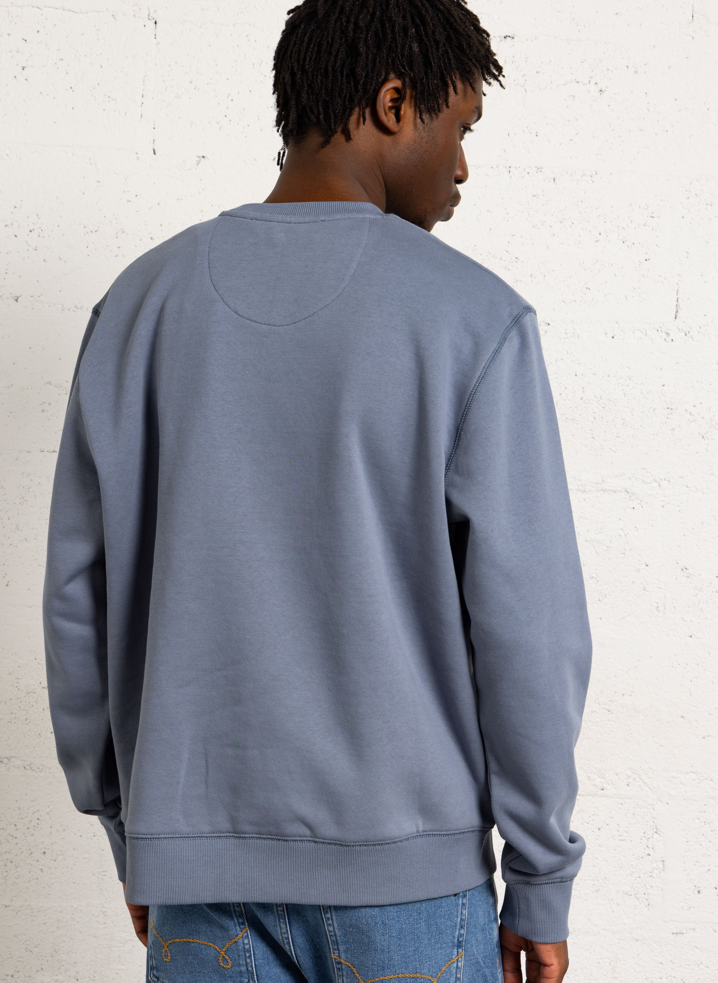 Sweat ample uni à broderie marque  CHEVIGNON Bleu