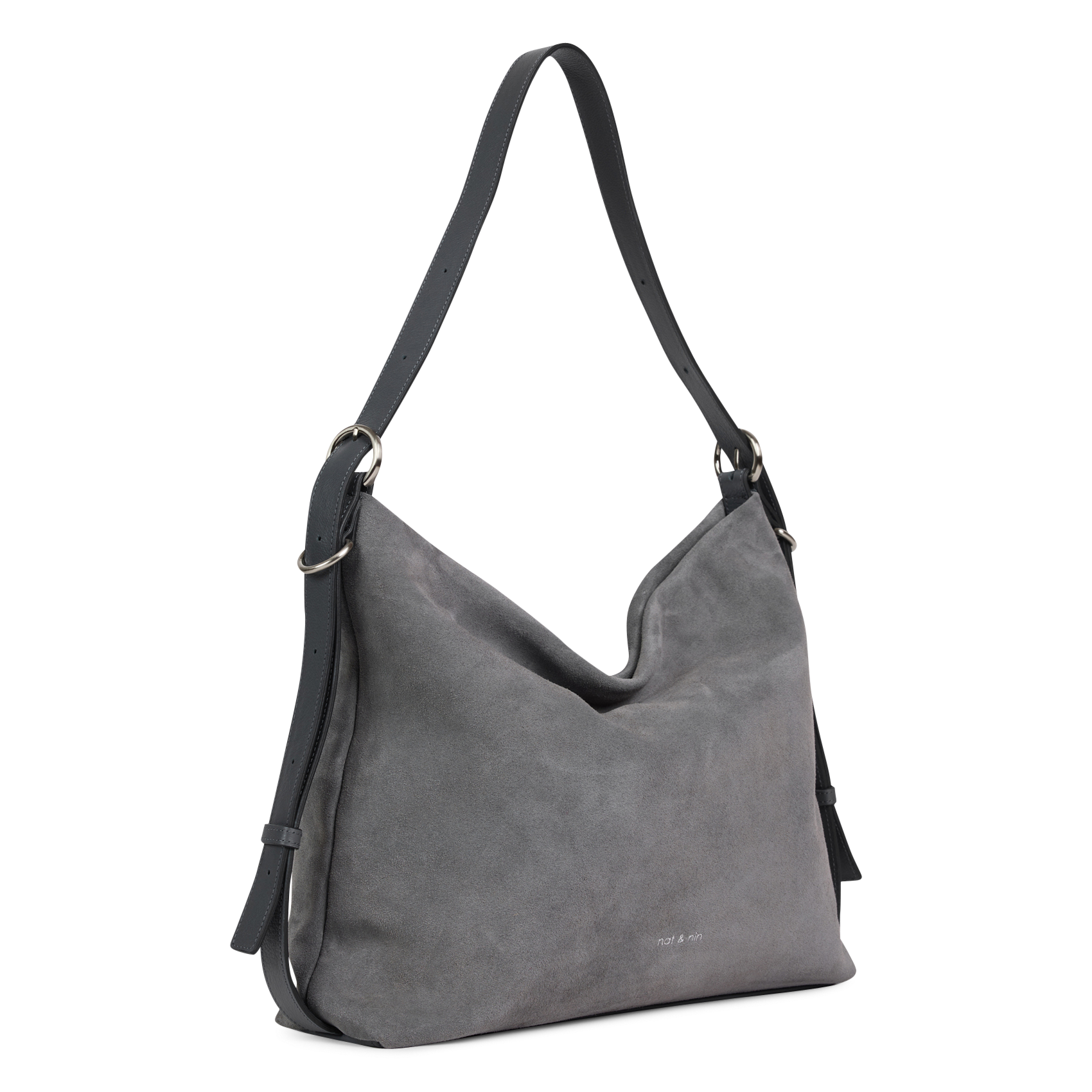 Sac hobo en cuir NAT & NIN Gris