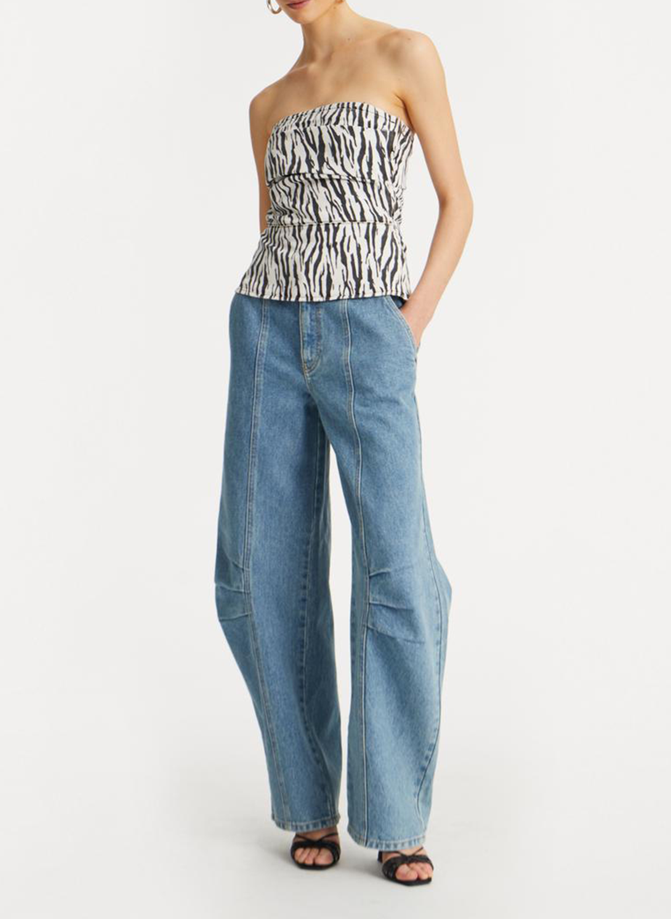 Organic cotton cargo jeans ROTATE Blue