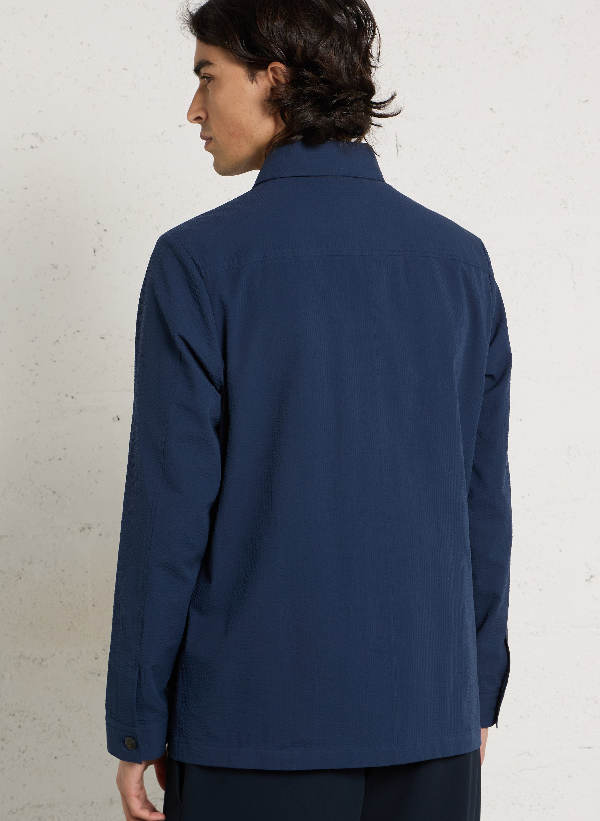 Chemise col classique en coton HACKETT Bleu