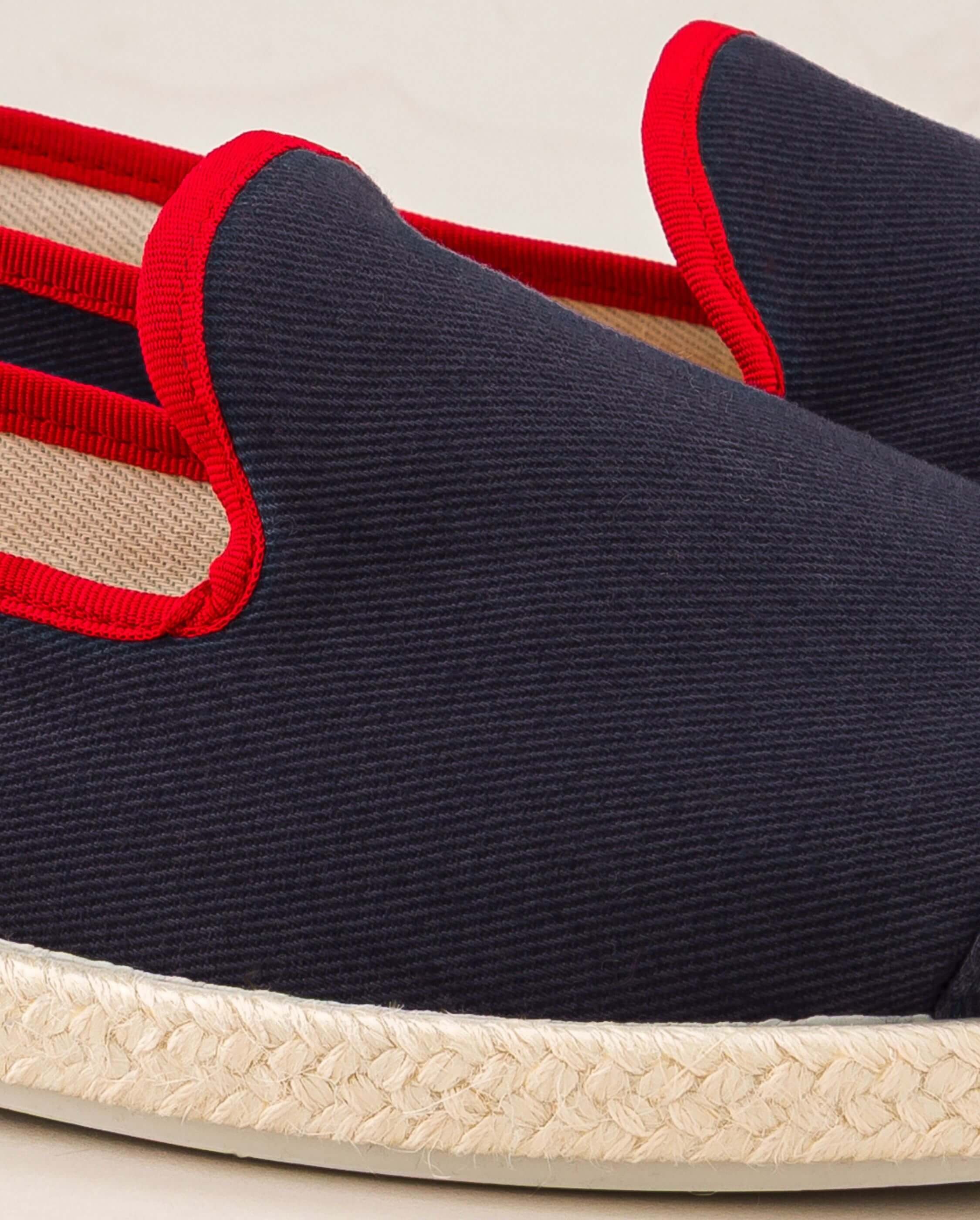 Men's espadrille CENITZ, recycled cotton navy red ANGARDE Blue