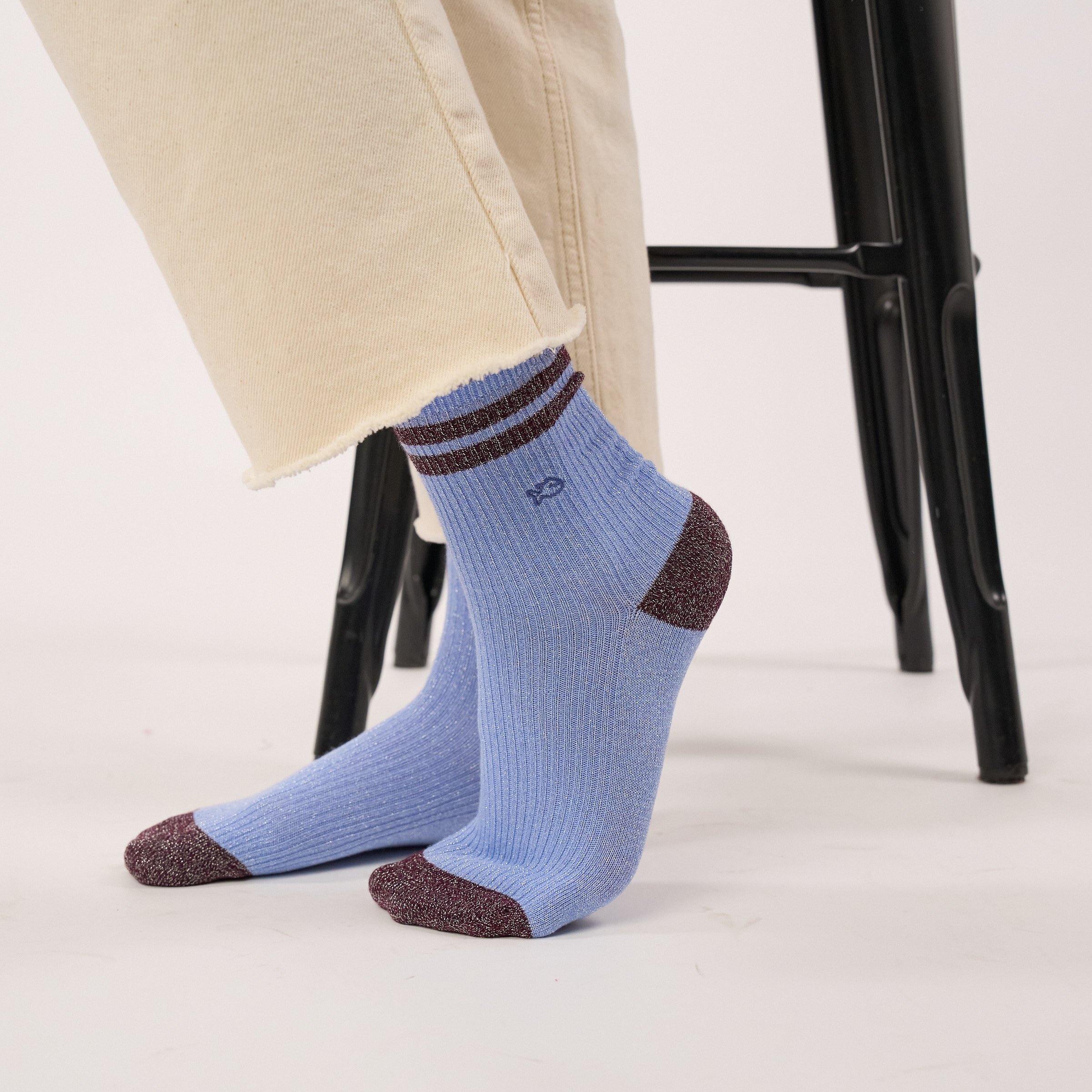 Combed Cotton Vintage Socks | Blue BILLYBELT Women