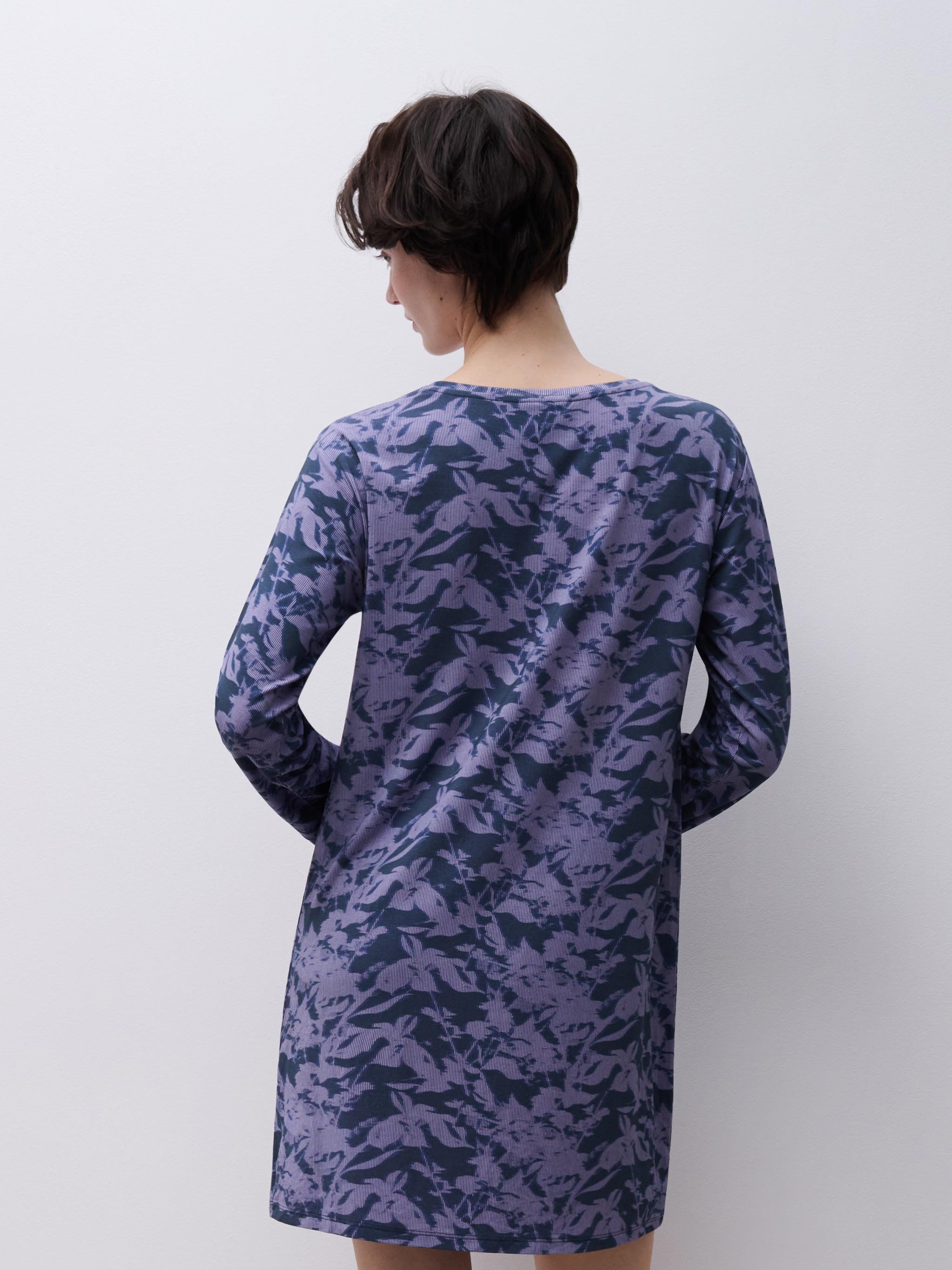 Long-sleeved nightdress CHANTELLE Blue