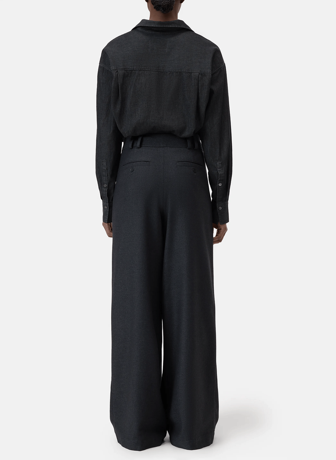 Pantalon large à ceinture CLOSED Noir
