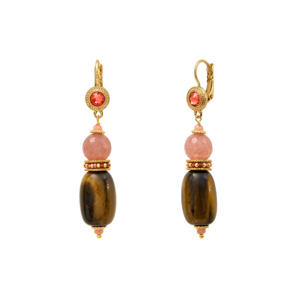 Sleeper earrings in gold-plated finish SATELLITE PARIS