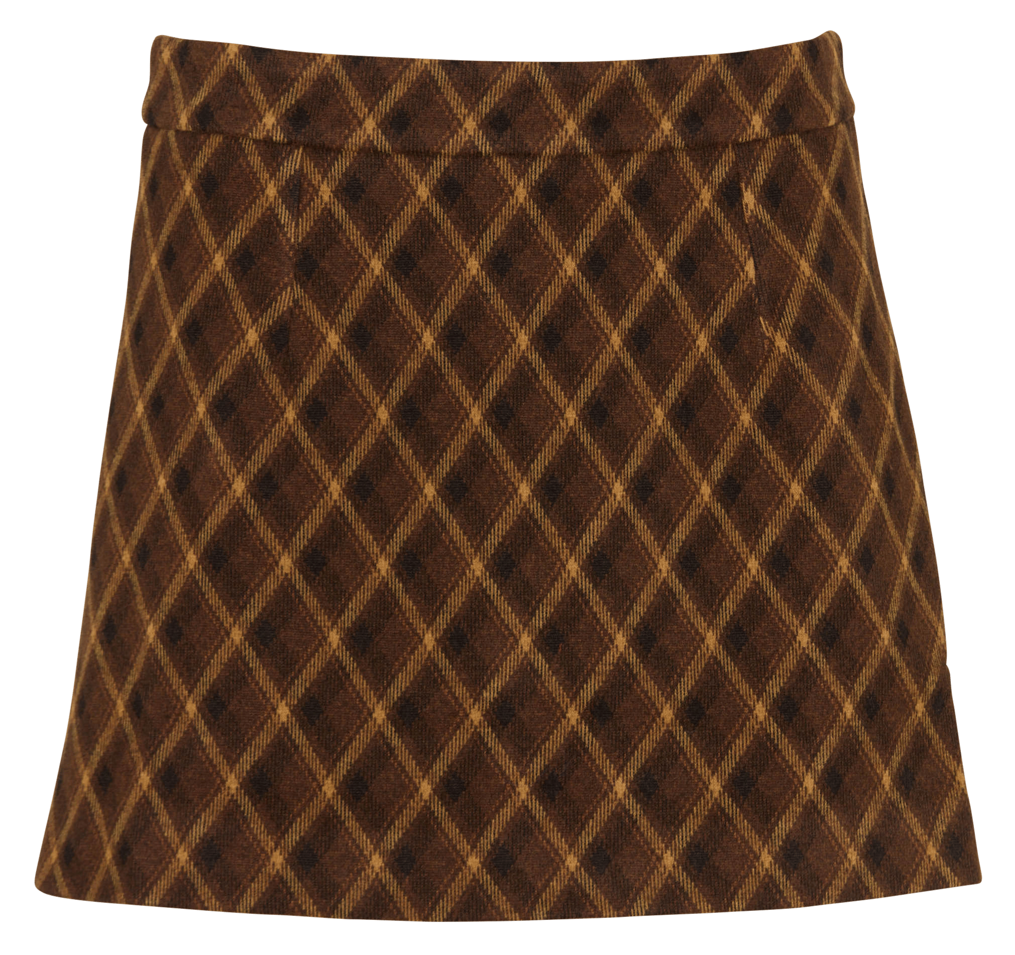 Minirock mit Karomuster SEE U SOON Braun