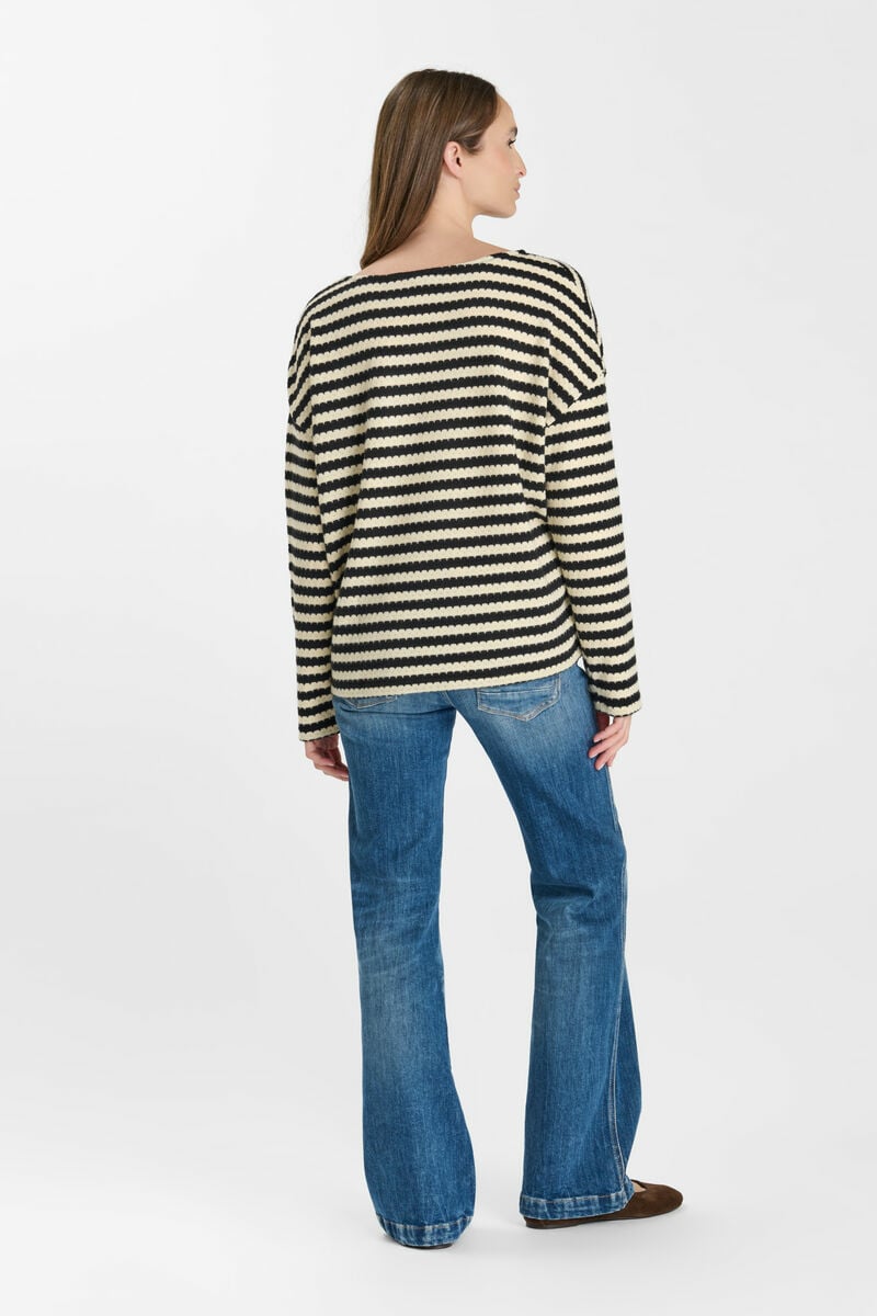 Round-neck T-shirt LE TEMPS DES CERISES Black
