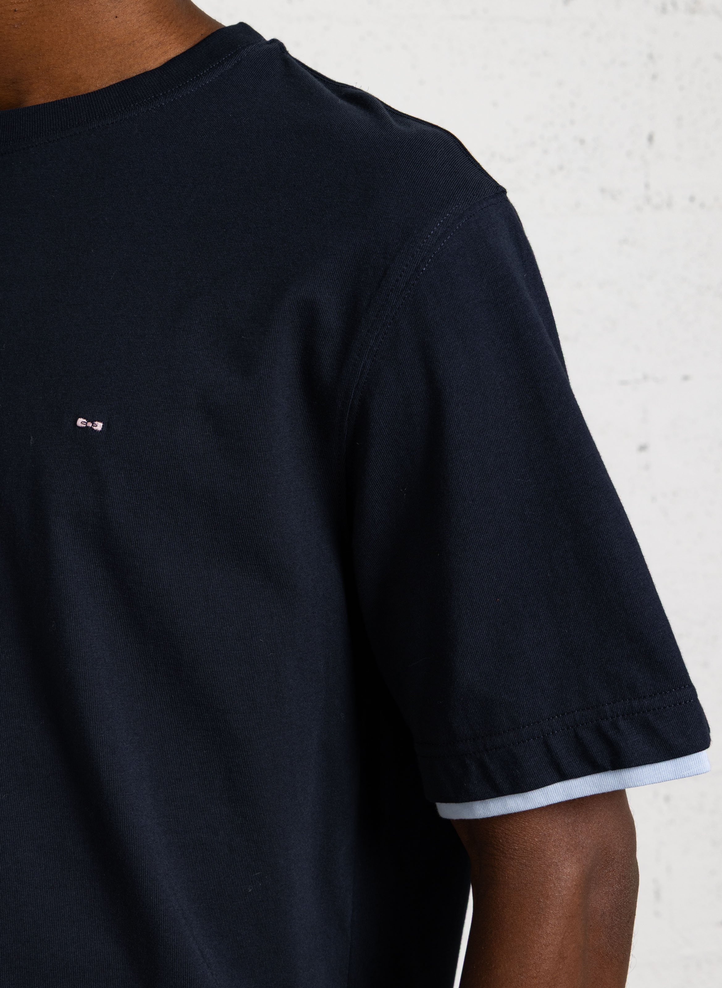 Tee-shirt col rond brodé  EDEN PARK Bleu