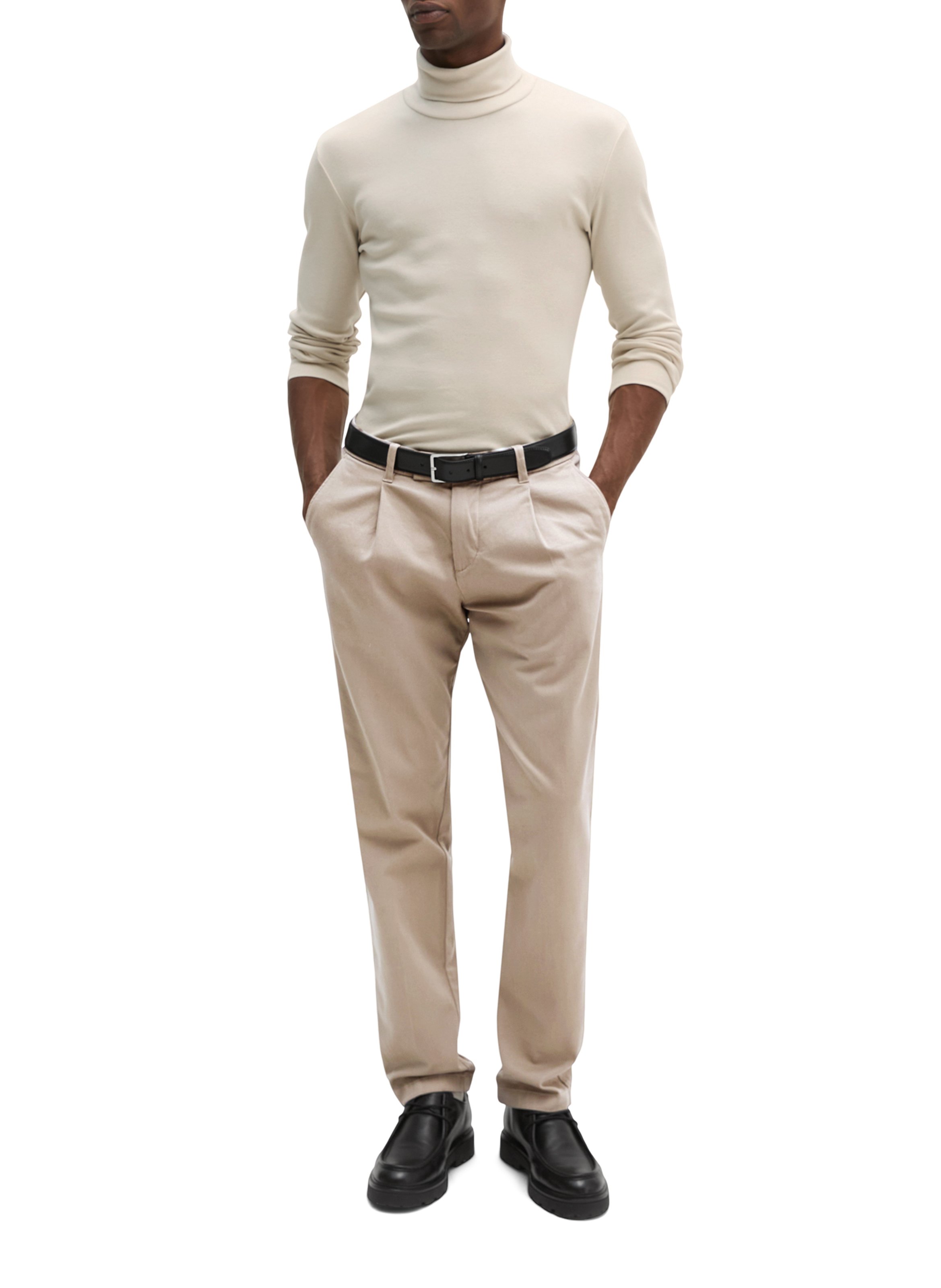 Cotton roll-neck sweater MARC O'POLO Beige