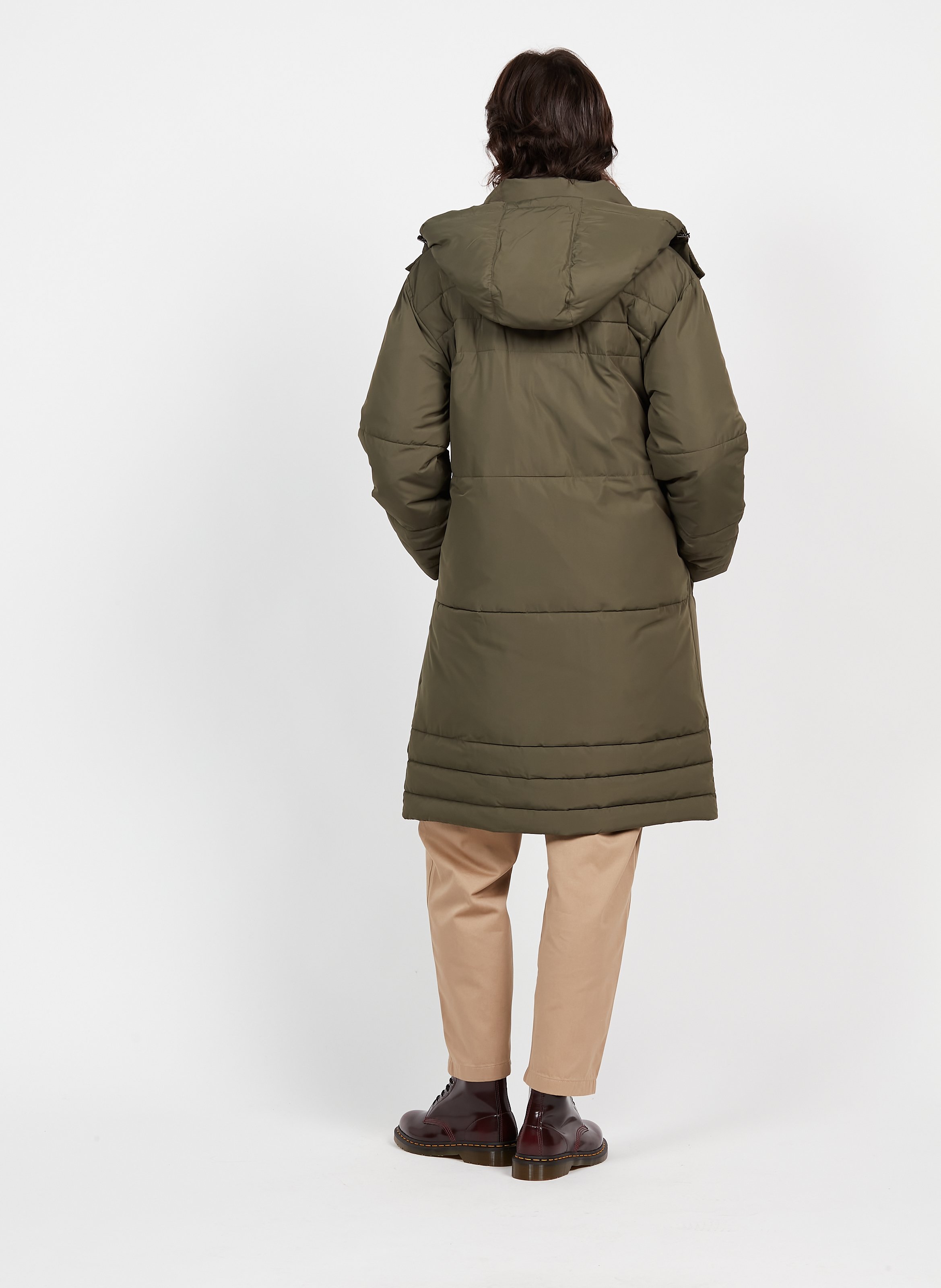 Quilted Padded Jacket With Hood Khaki Whistles Women Place des