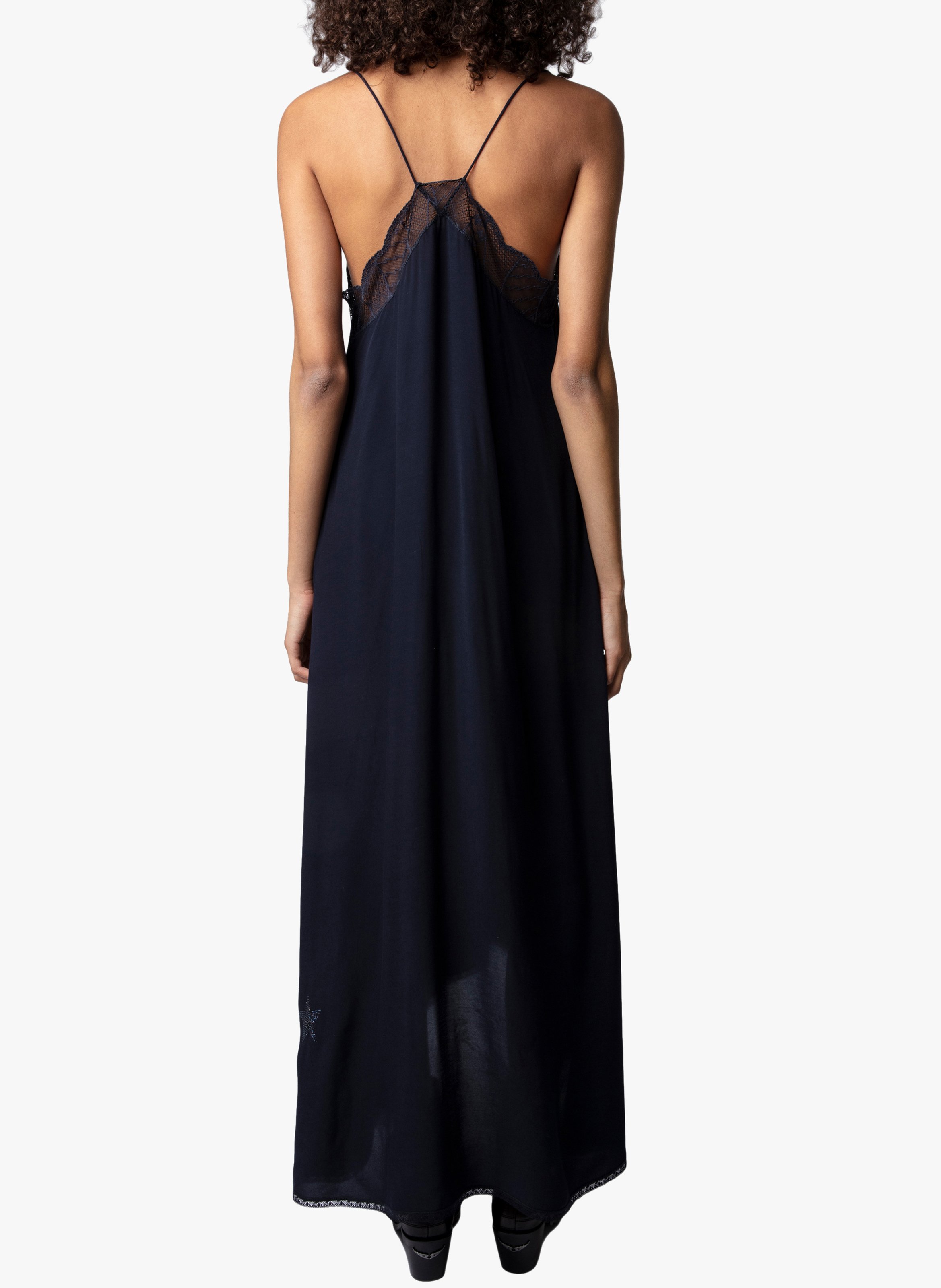 Robe Longue à Motif En Viscose Encre Zadig&voltaire Femme Place des