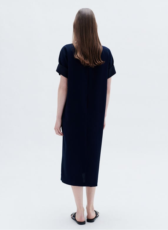 Vestido Recto Con Cuello Redondo Marine Caroll Mujer 4000553 1047 MARINE Place des Tendances Espana