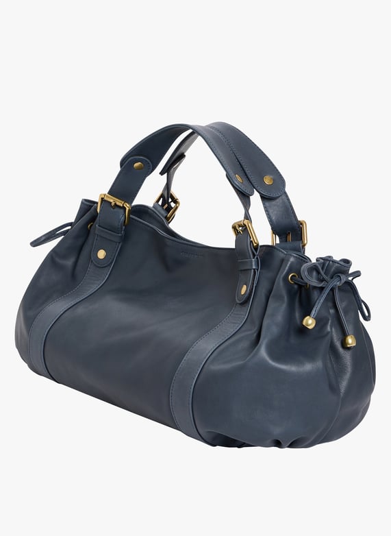 Sac Porte Main En Cuir 24h Marine Gerard Darel Femme DZS01H401 2100 MARINE Place des Tendances Belgique