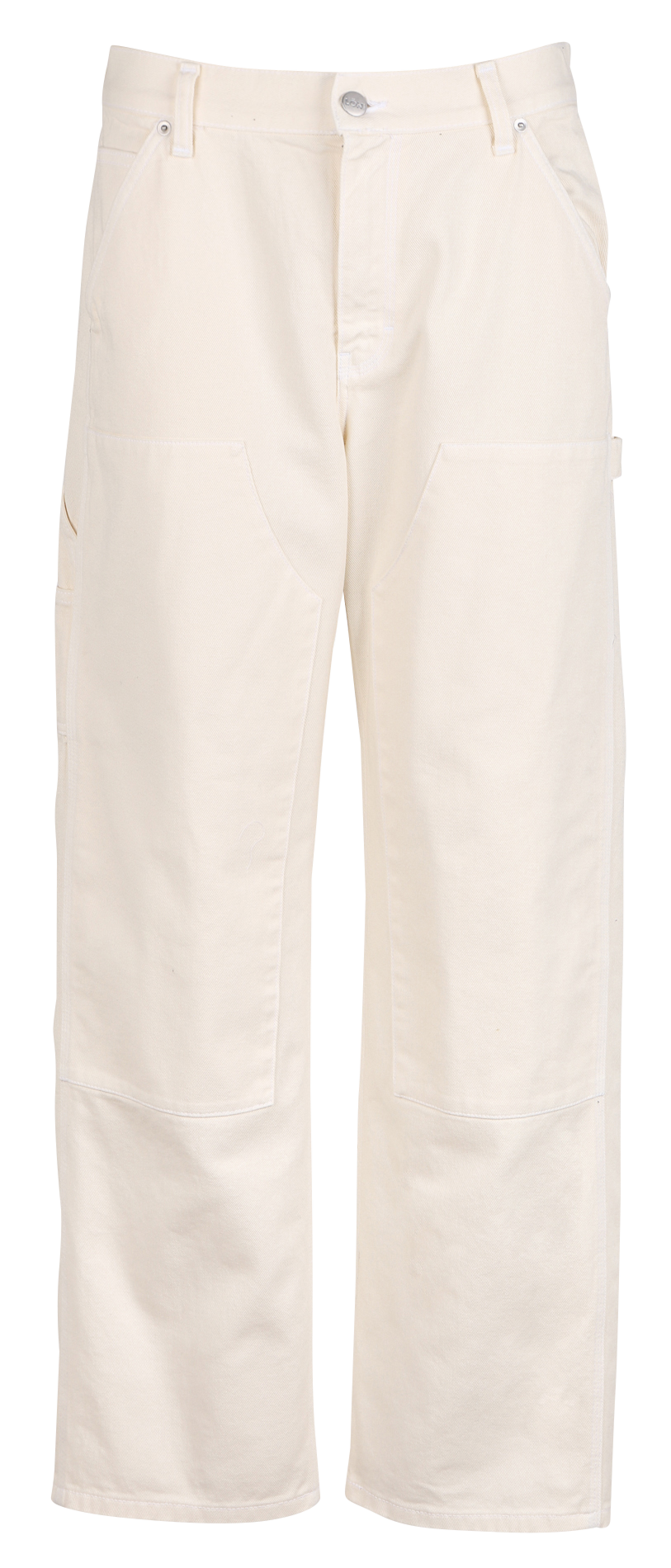 High-waisted straight-leg cotton jeans MARGAUX LONNBERG White