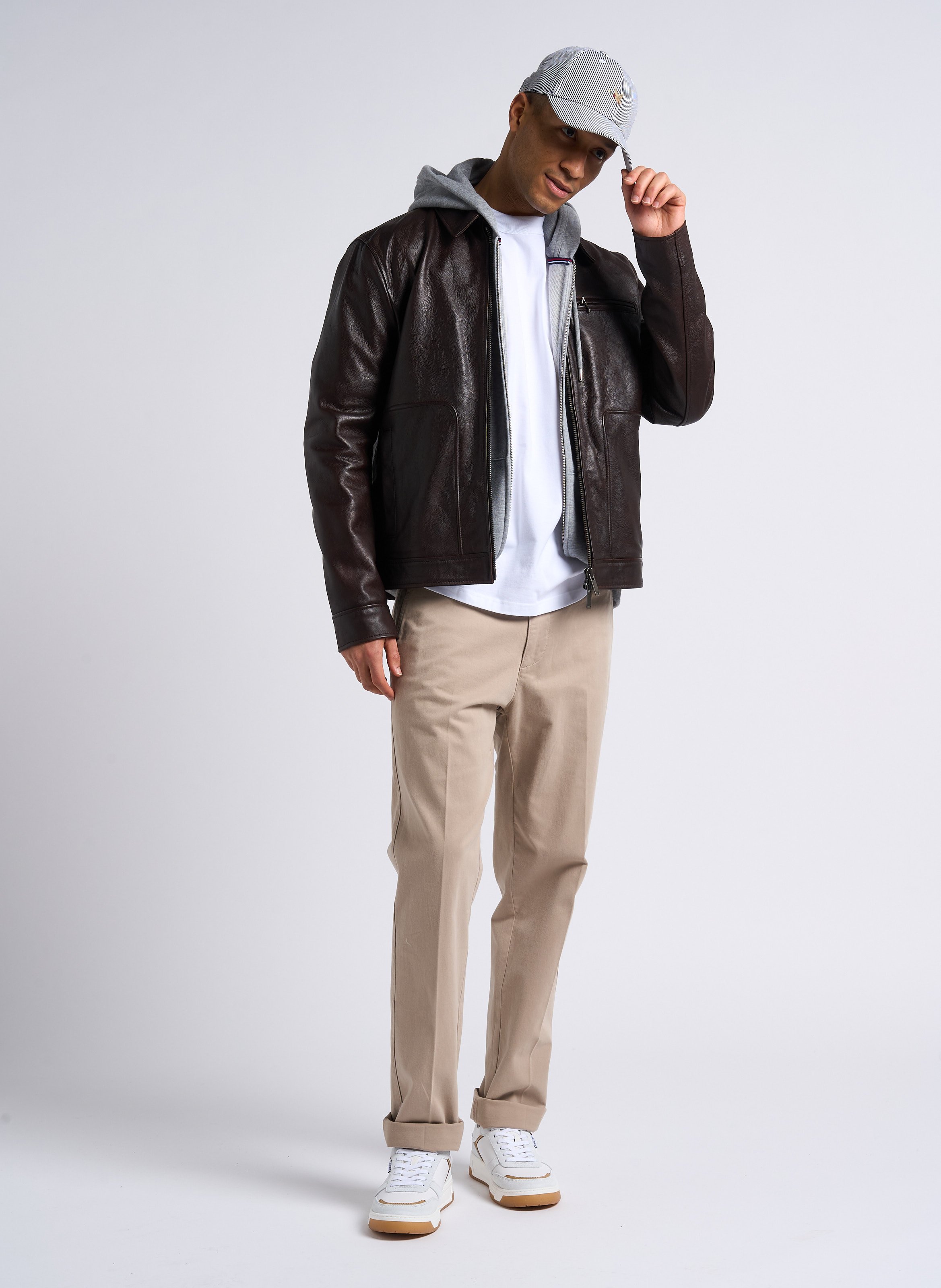 Tee-shirt droit ras du cou en coton bio ARMOR LUX Blanc