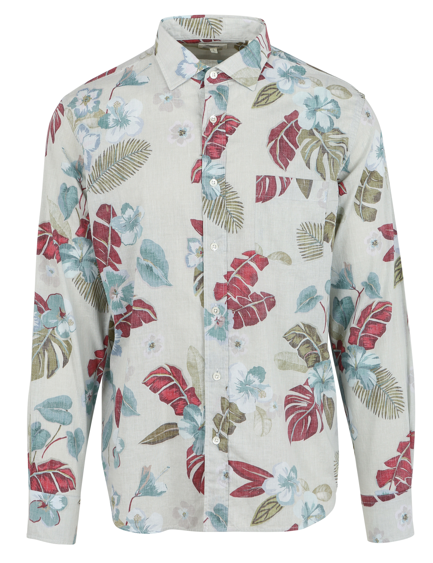 Chemise regular-fit à imprimé végétal en coton HARTFORD Multicolore