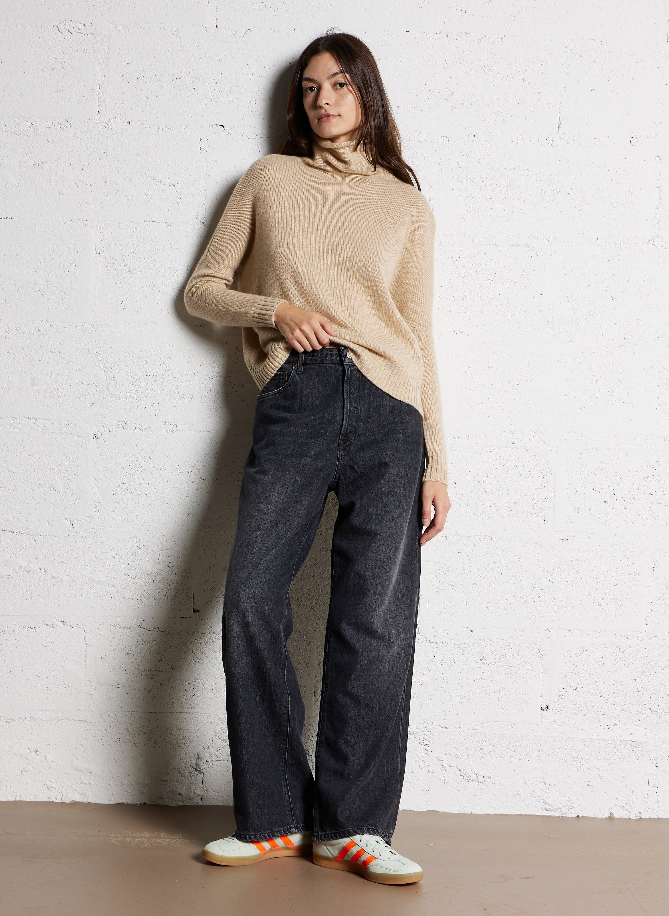 Cashmere polo neck sweater KUJTEN Beige