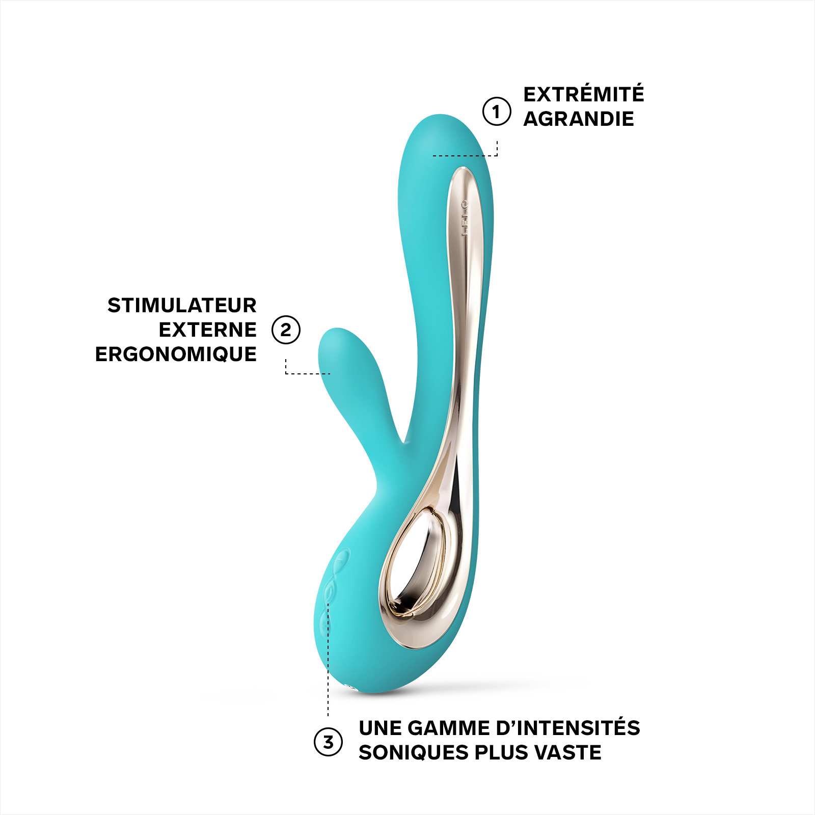 Stimulateur clitoridien et vibromasseur point g rabbit LELO Bleu