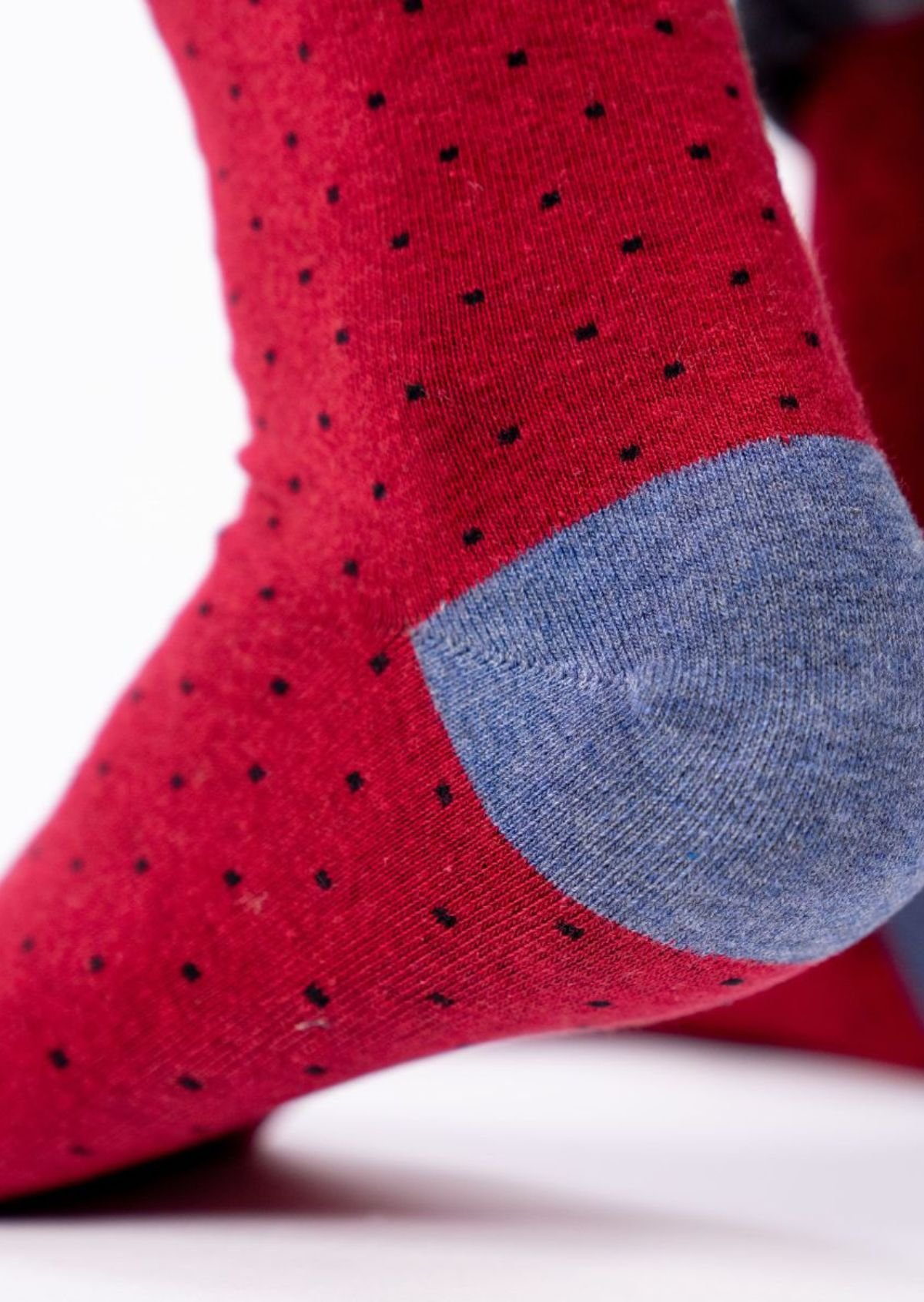 Chaussettes en coton peigné à pois BILLYBELT Rouge