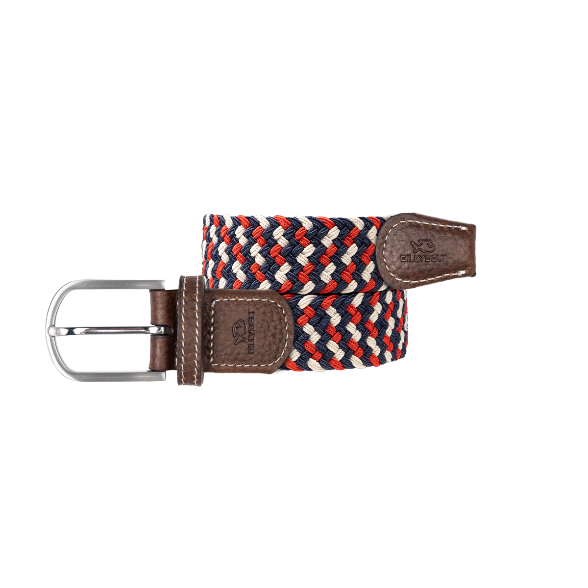 Multicolored braided elastic belt BILLYBELT Multicolored