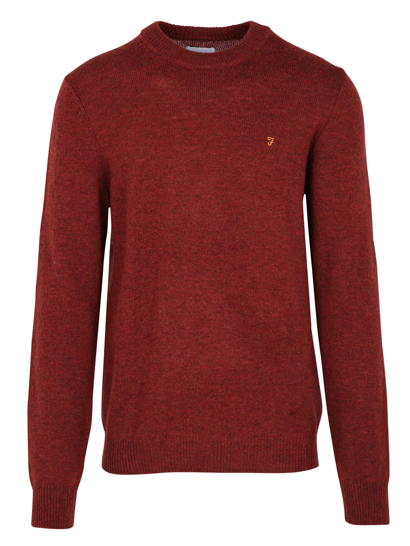 Pull col rond regular fit en laine FARAH Rouge