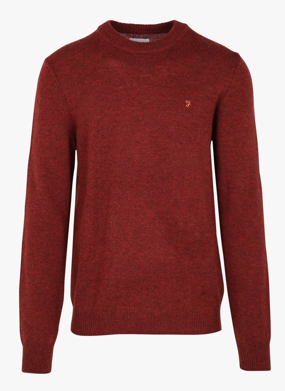 Pull col rond homme laine Noisette Chiné Conan Pull col rond homme laine Noisette Chiné Conan