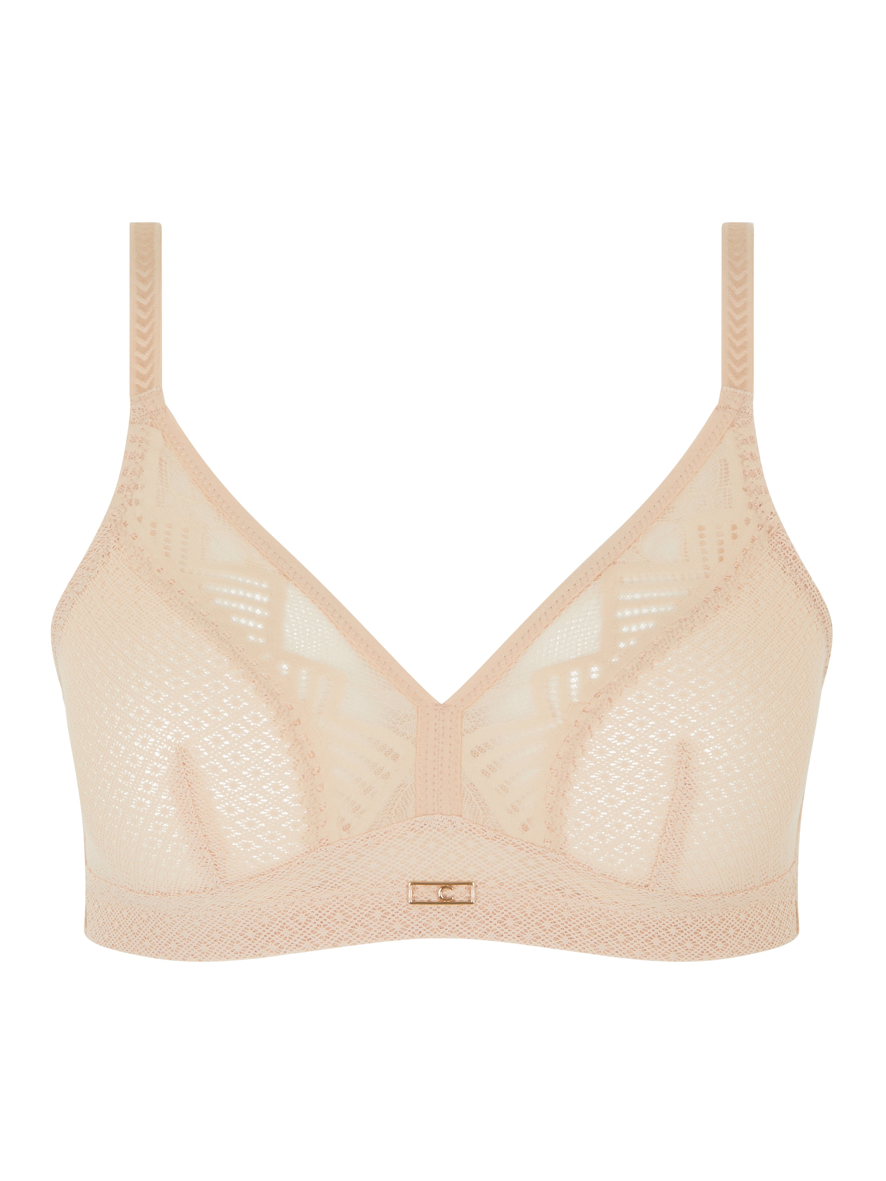 Non-wired support bra with cups CHANTELLE Beige