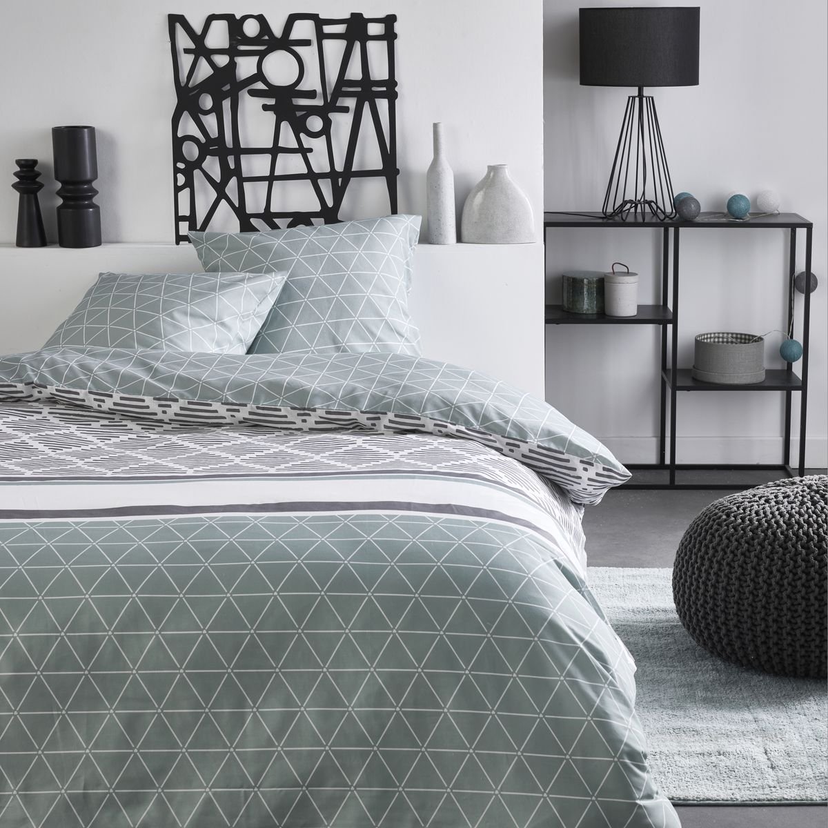 Printed bedding set TODAY LINGE DE MAISON Grey