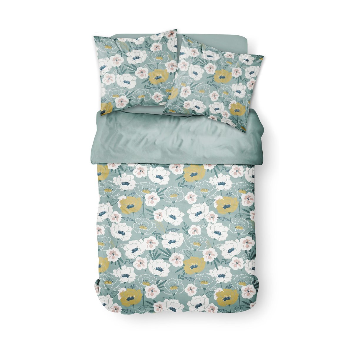 Printed cotton bed set TODAY LINGE DE MAISON Green