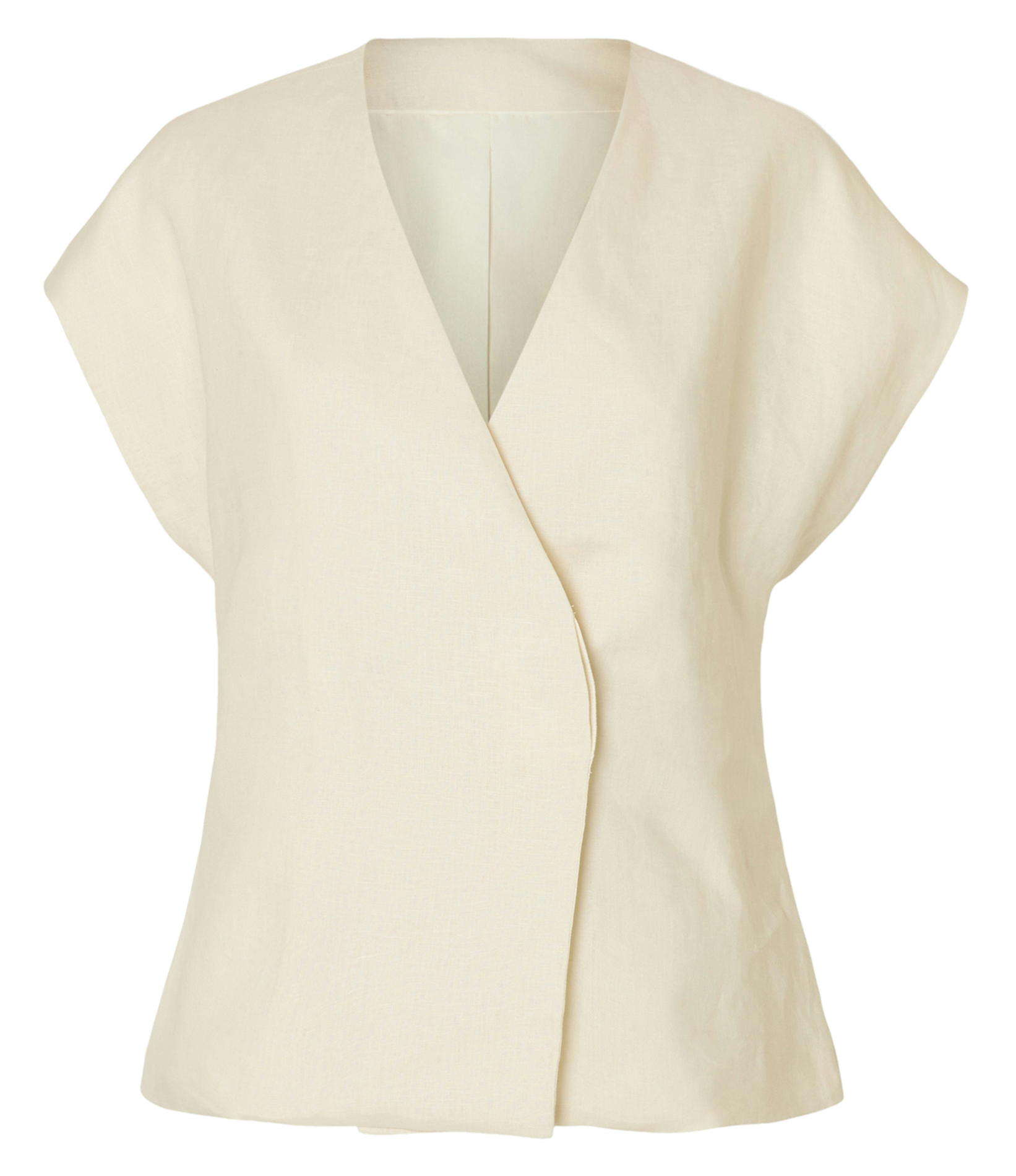 Veste ajustée en lin SELECTED Beige