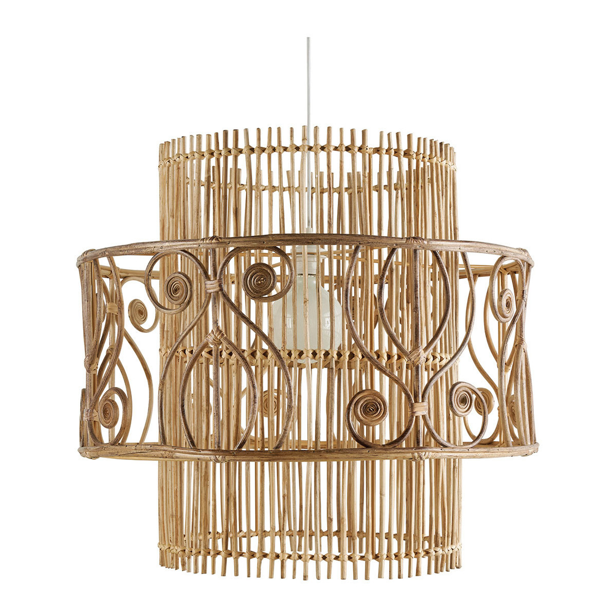 Rattan pendant light BLANC D'IVOIRE No Color