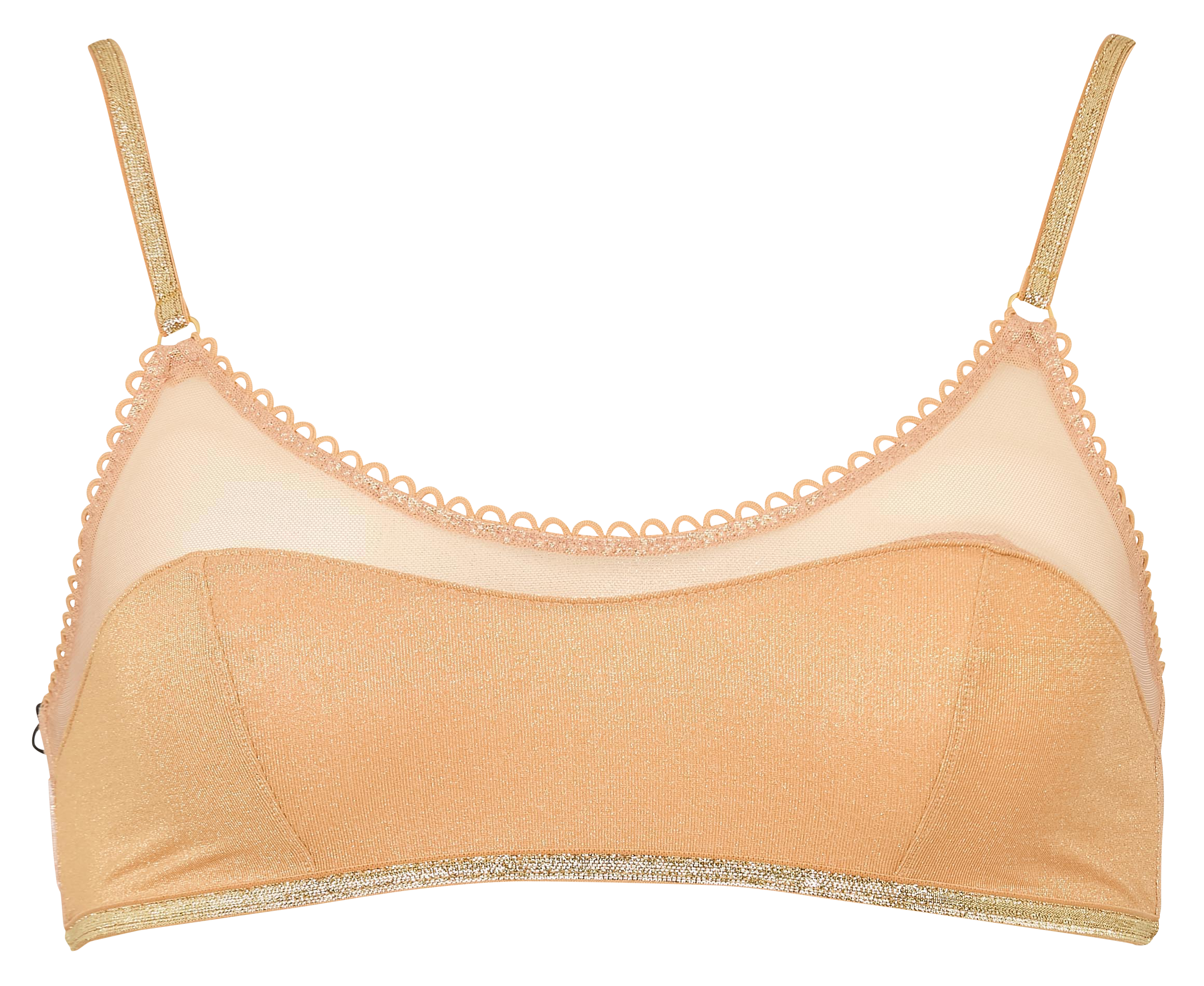 Brassière bi-matière scintillante LA NOUVELLE Doré