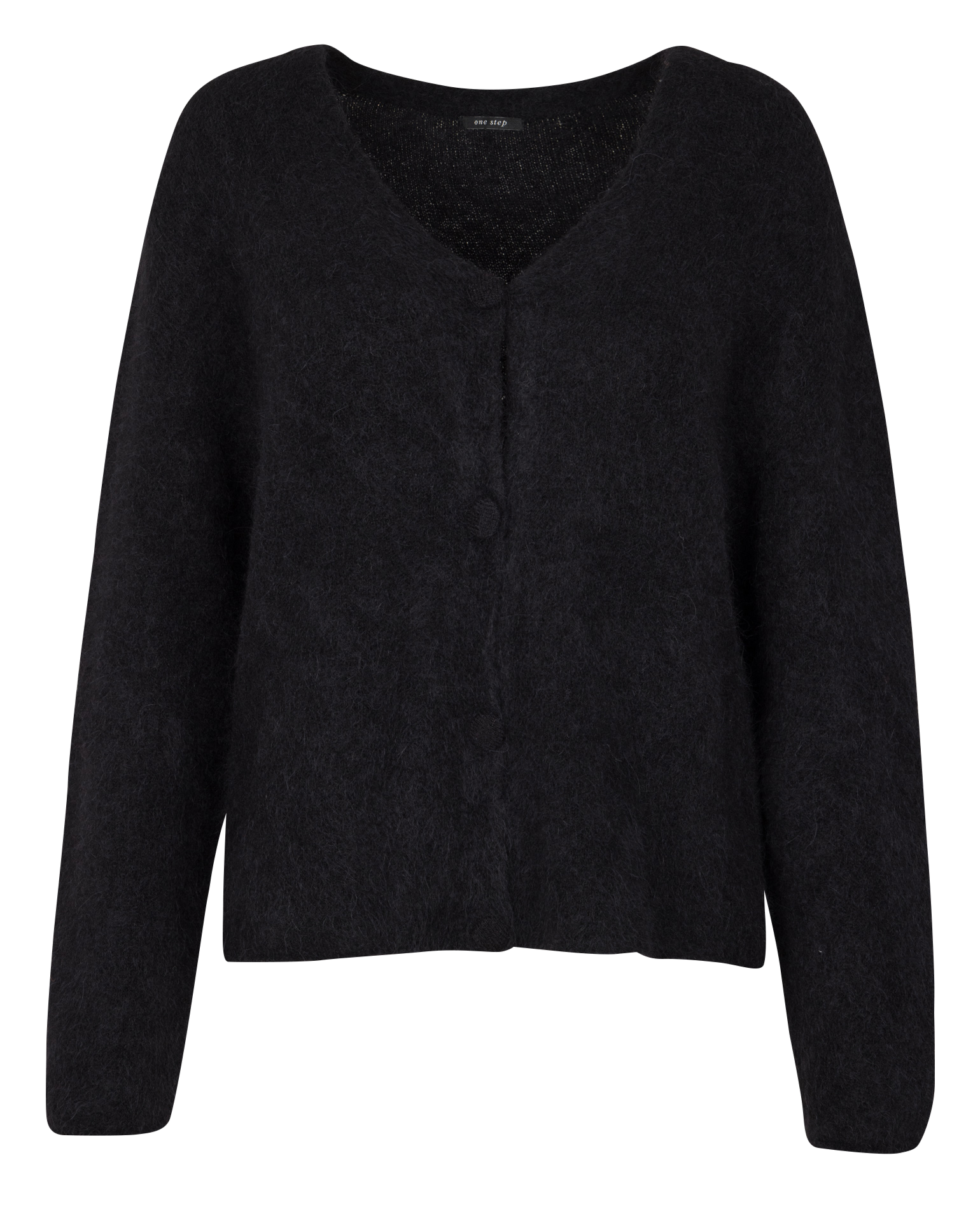 Oversized vest van gemengde alpaca ONE STEP Zwart