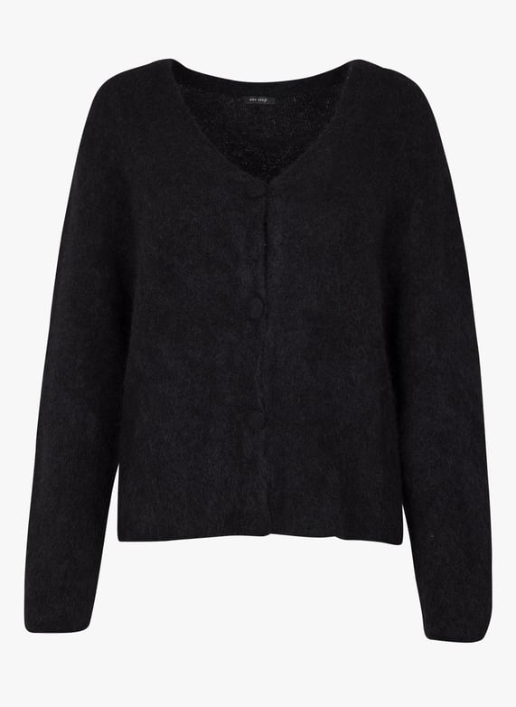 Alpaka Cardigan Mit Reissverschluss Alpaka Schwarze Strickjacke