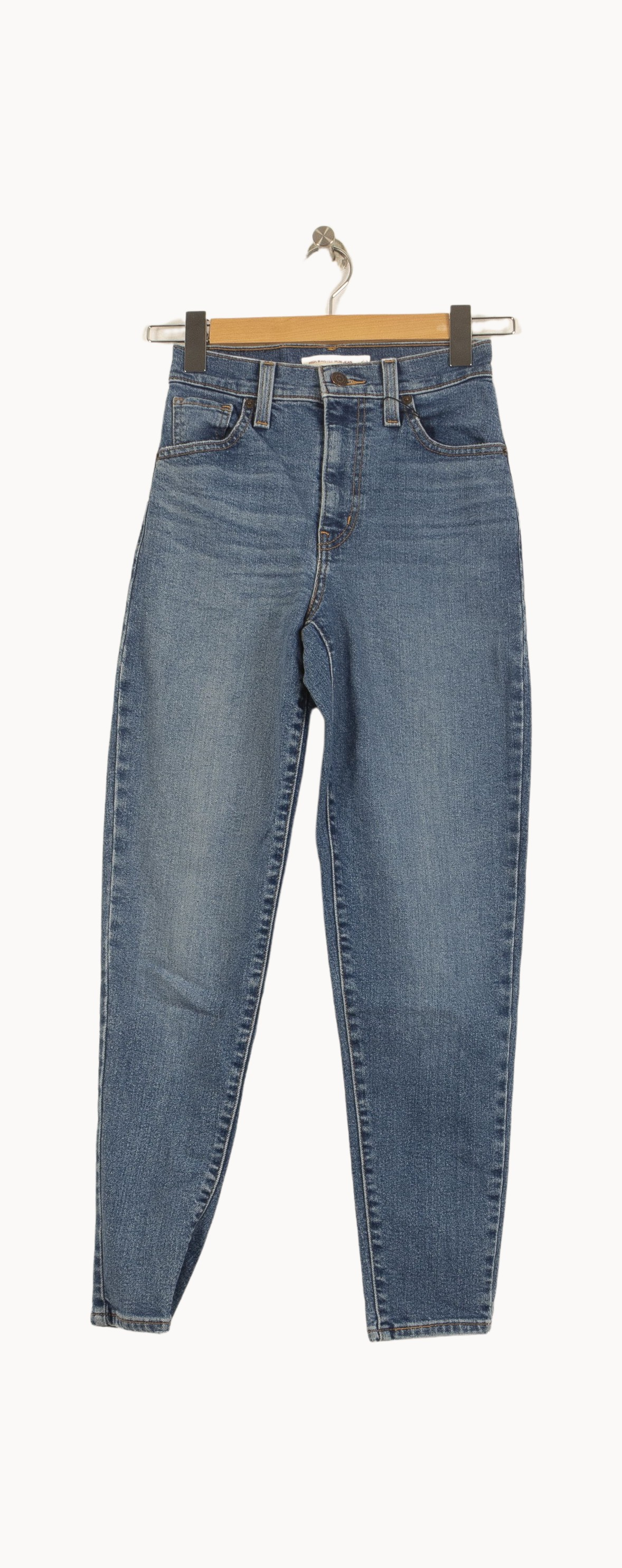 Cropped slim jeans with studs LEVI'S - Seconde main Blue