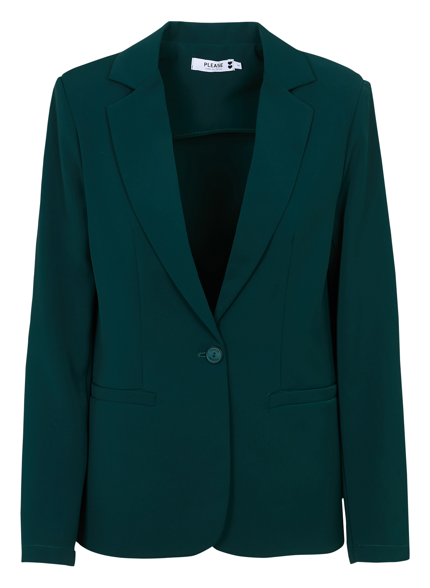 Veste tailleur fluide unie  PLEASE Vert