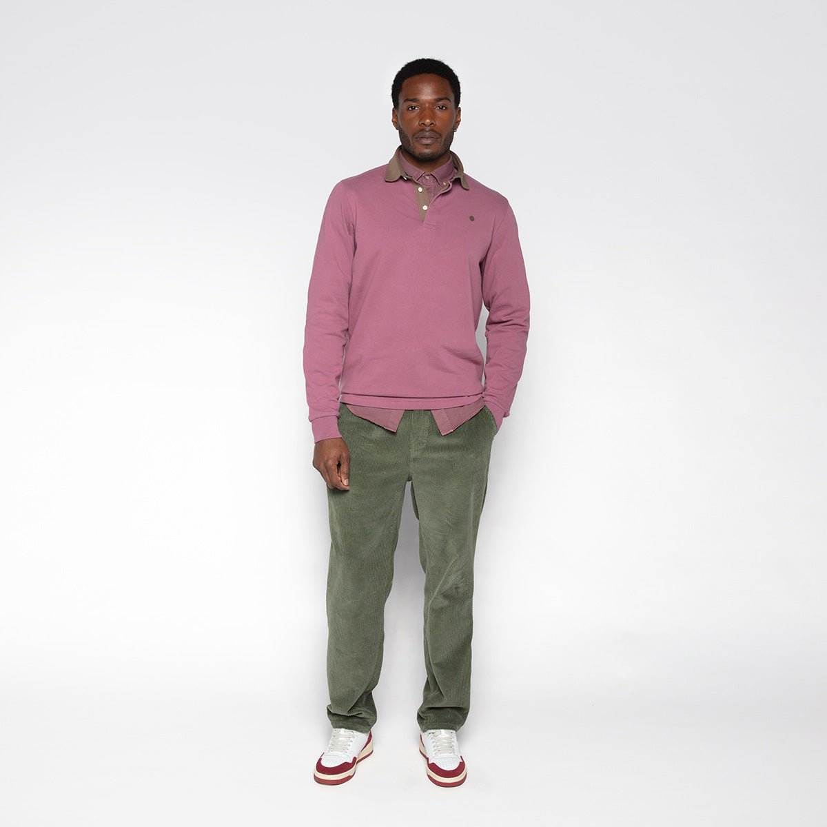 Straight leg pants with elastic waistband SERGE BLANCO Green