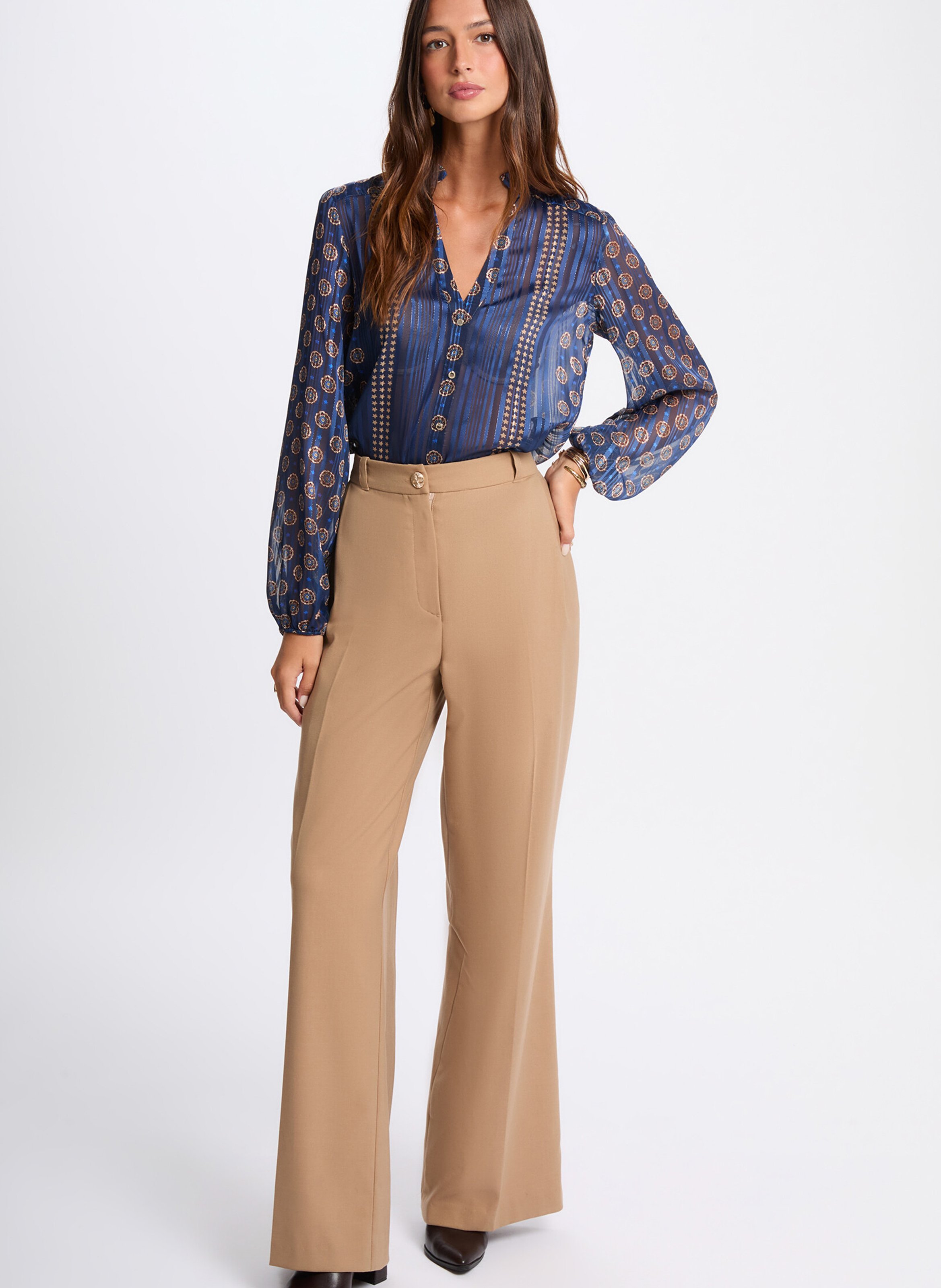 Printed blouse with collar MORGAN Multicolored