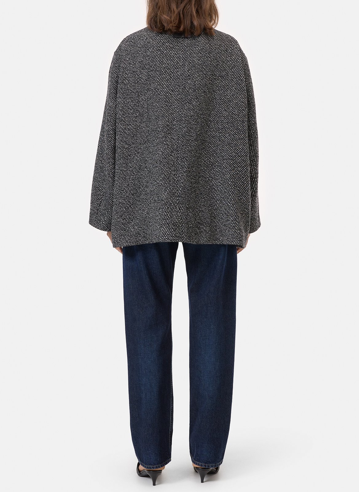 Oversized jacket in mixed recycled wool CLOSED Grey