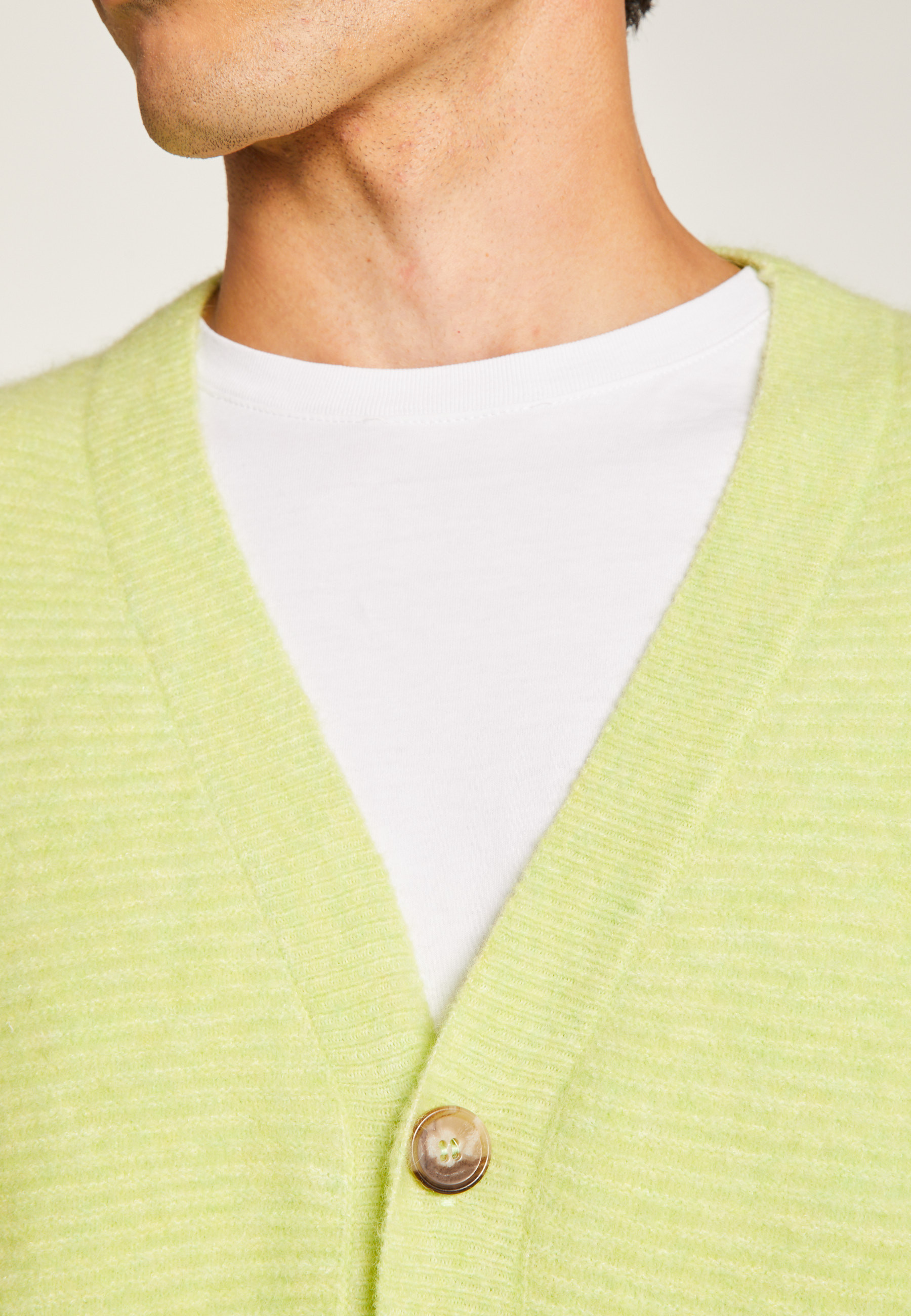 Alpaca wool cardigan MAISON MONTAGUT Green