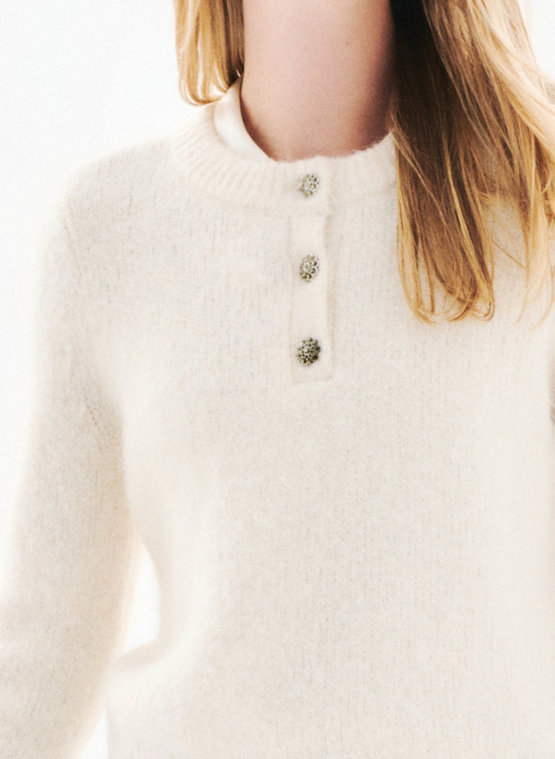 Pull droit col rond CAROLL Beige