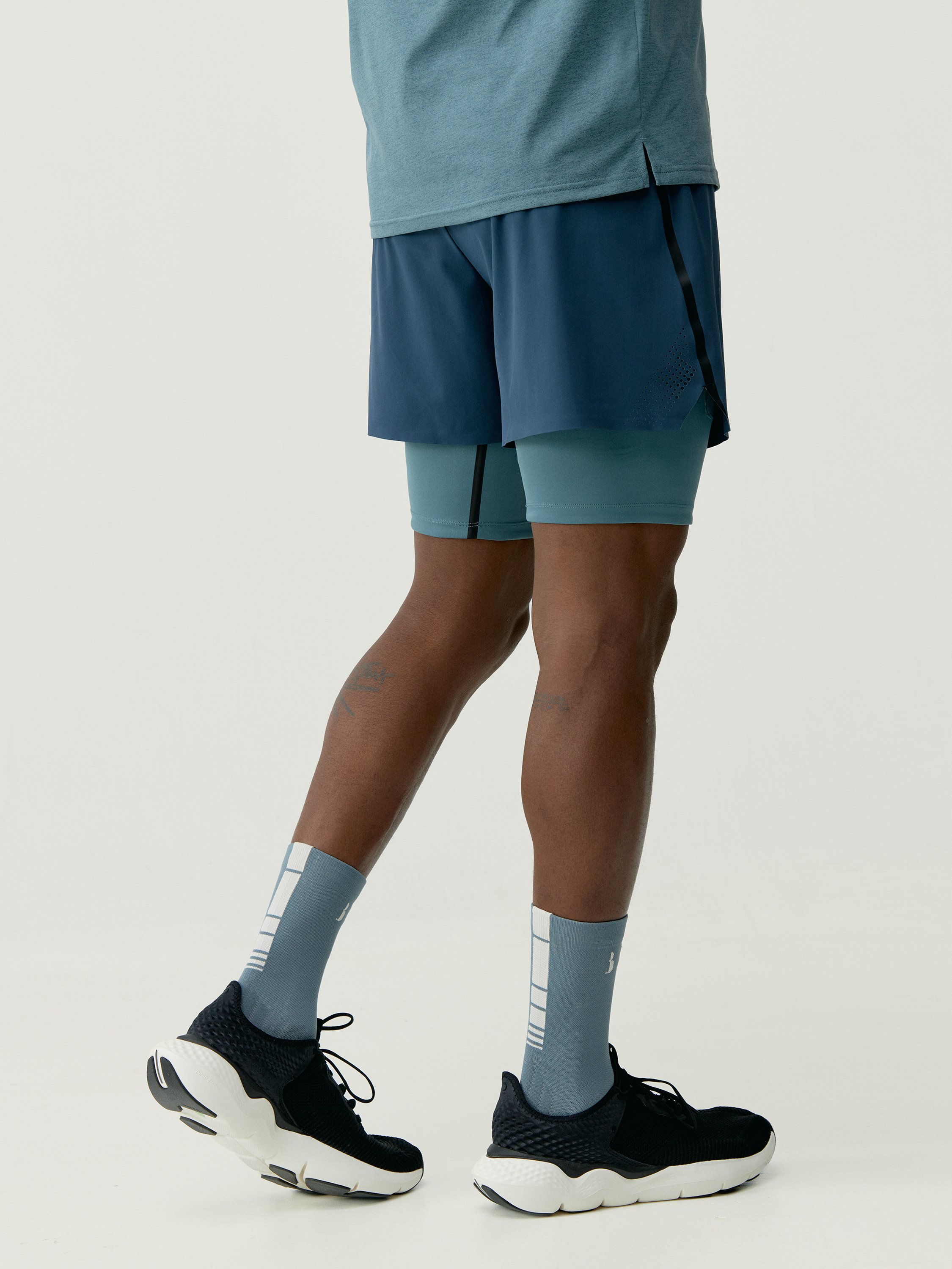 Men's Training Sports Shorts BORN LIVING YOGA Blue