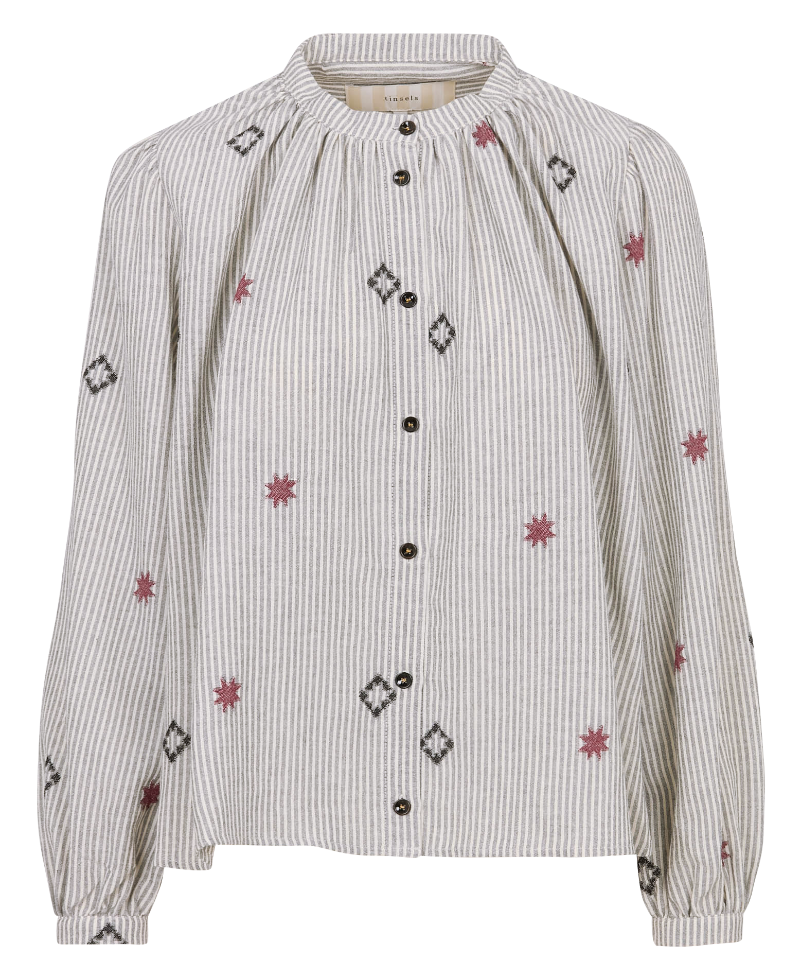 Blouse col rond évasée à motifs TINSELS Bleu