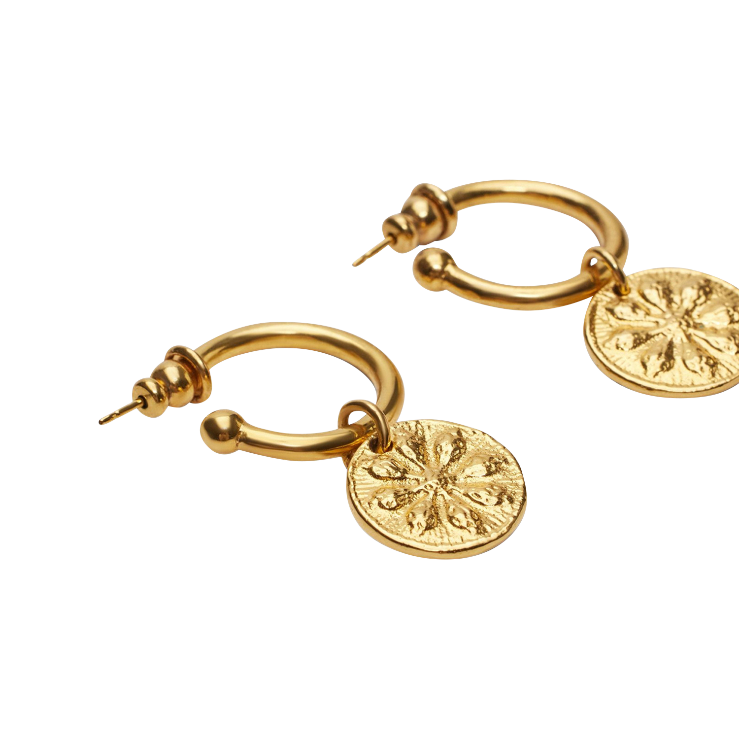 Gold-plated brass creole earrings VANESSA BRUNO Golden