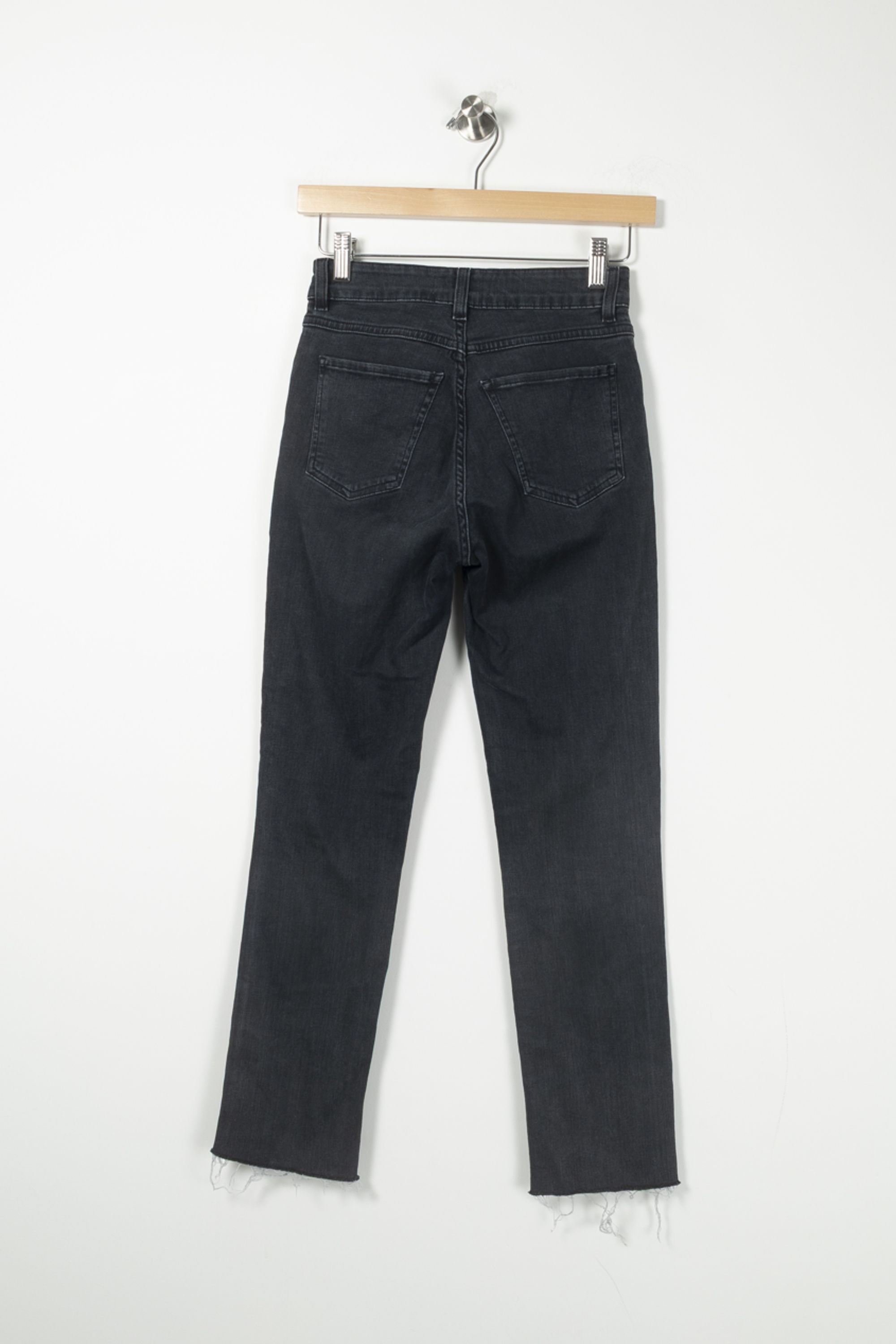 Cropped slim jeans with studs ACNE STUDIOS - Seconde Main Black