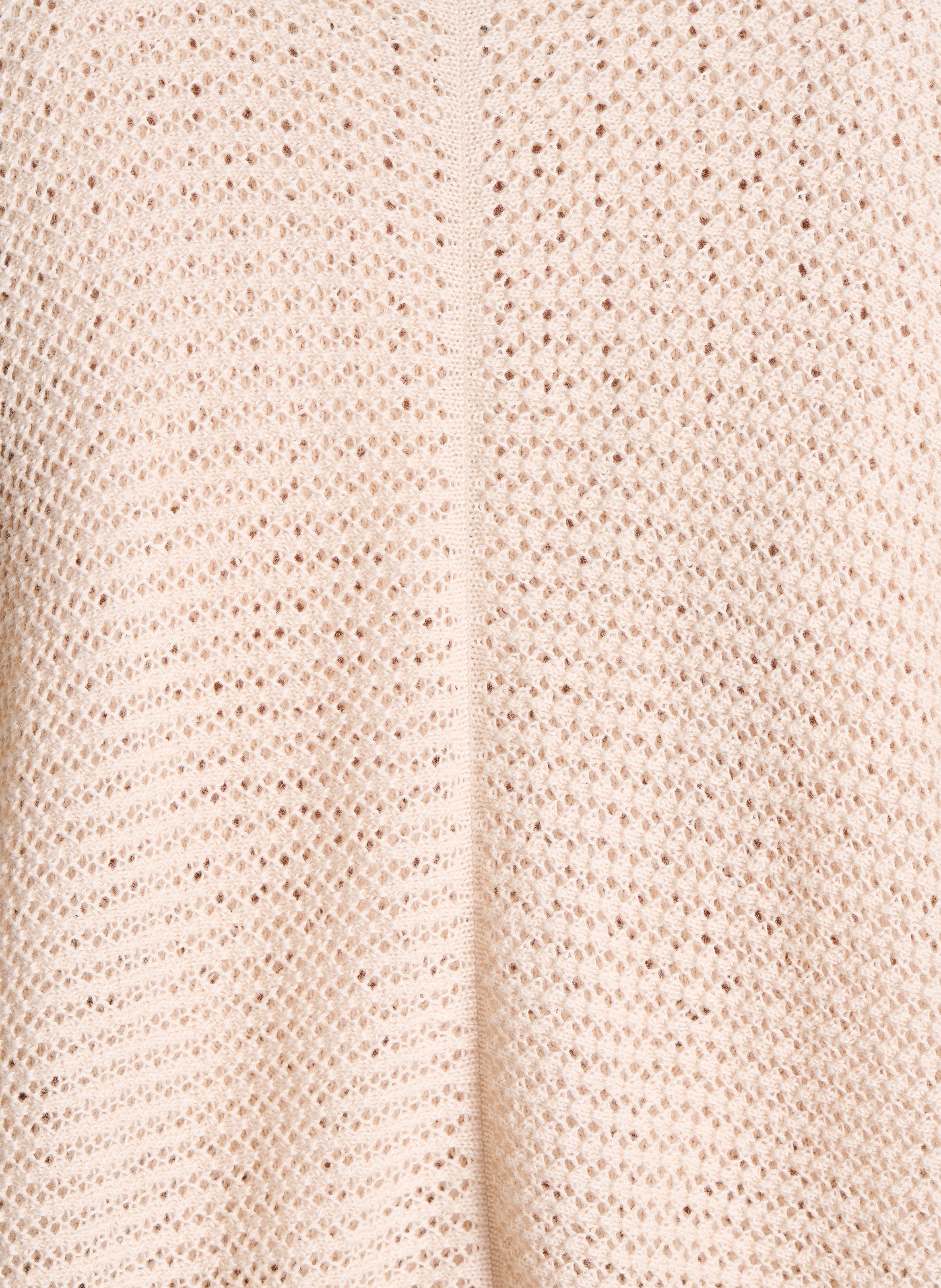 Gilet en maille ajourée LA FEE MARABOUTEE Beige
