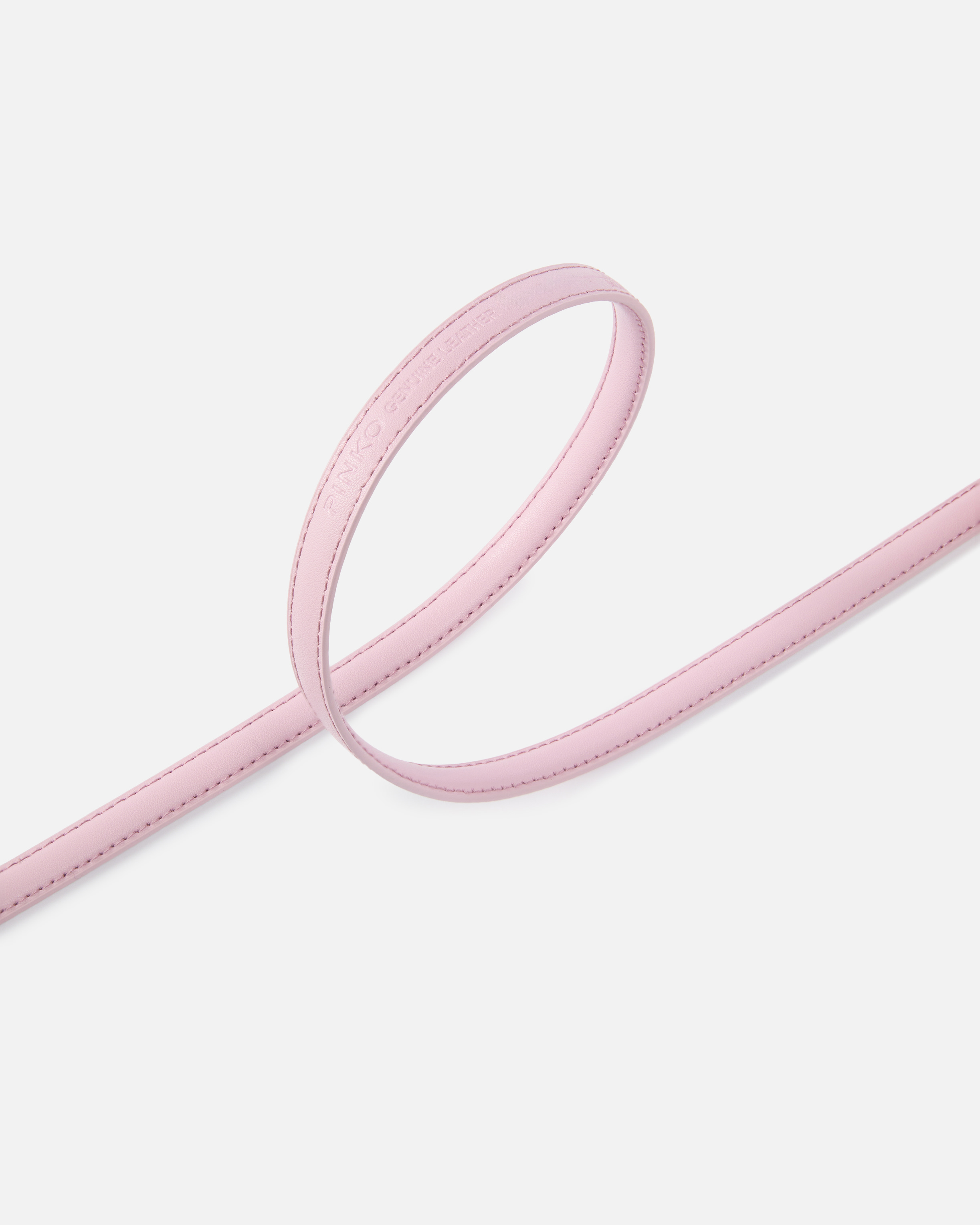 Fine belt with love birds buckle 1 cm PINKO Pink