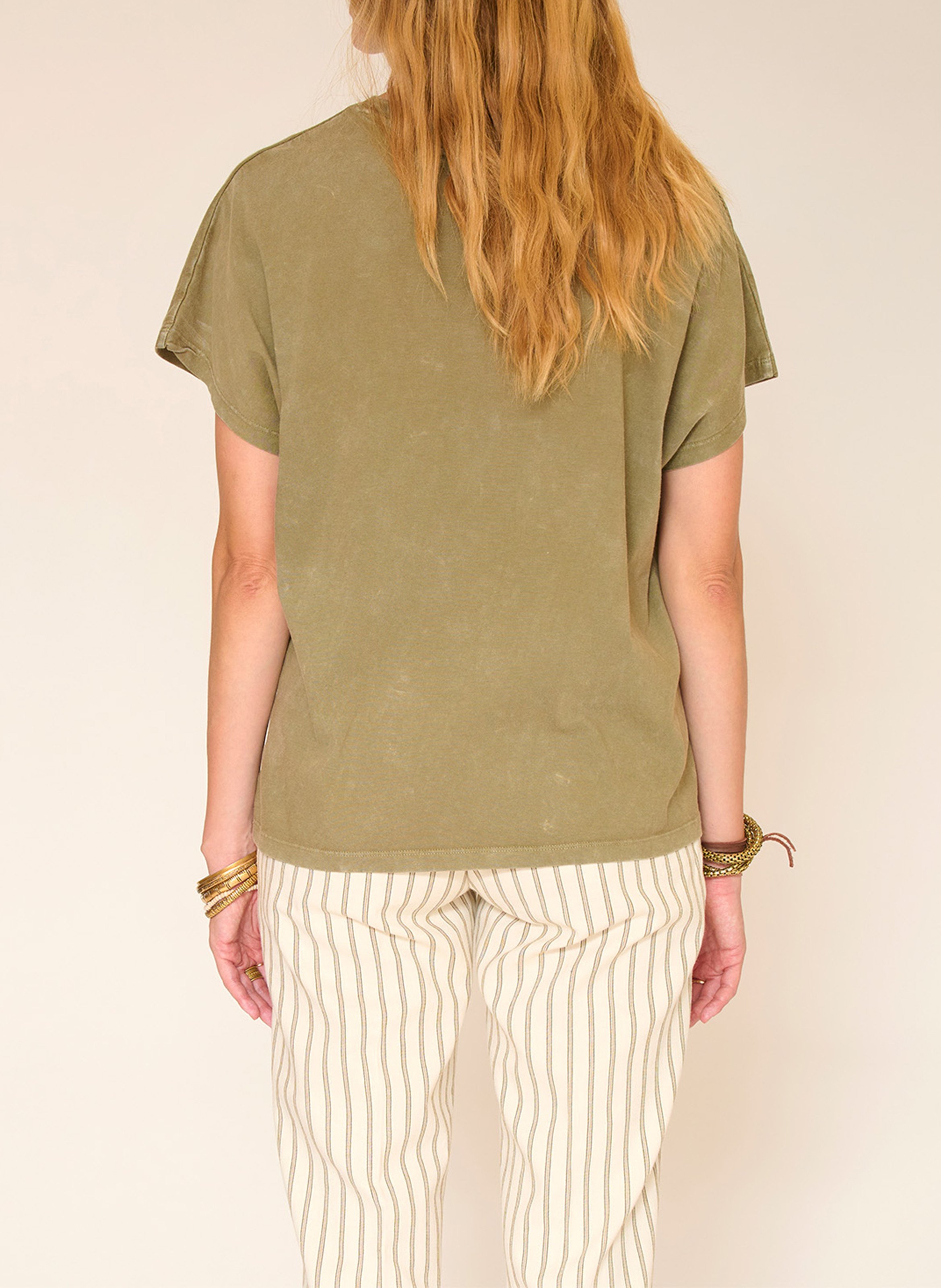 Straight printed cotton T-shirt by MKT x The Doors MKT Khaki