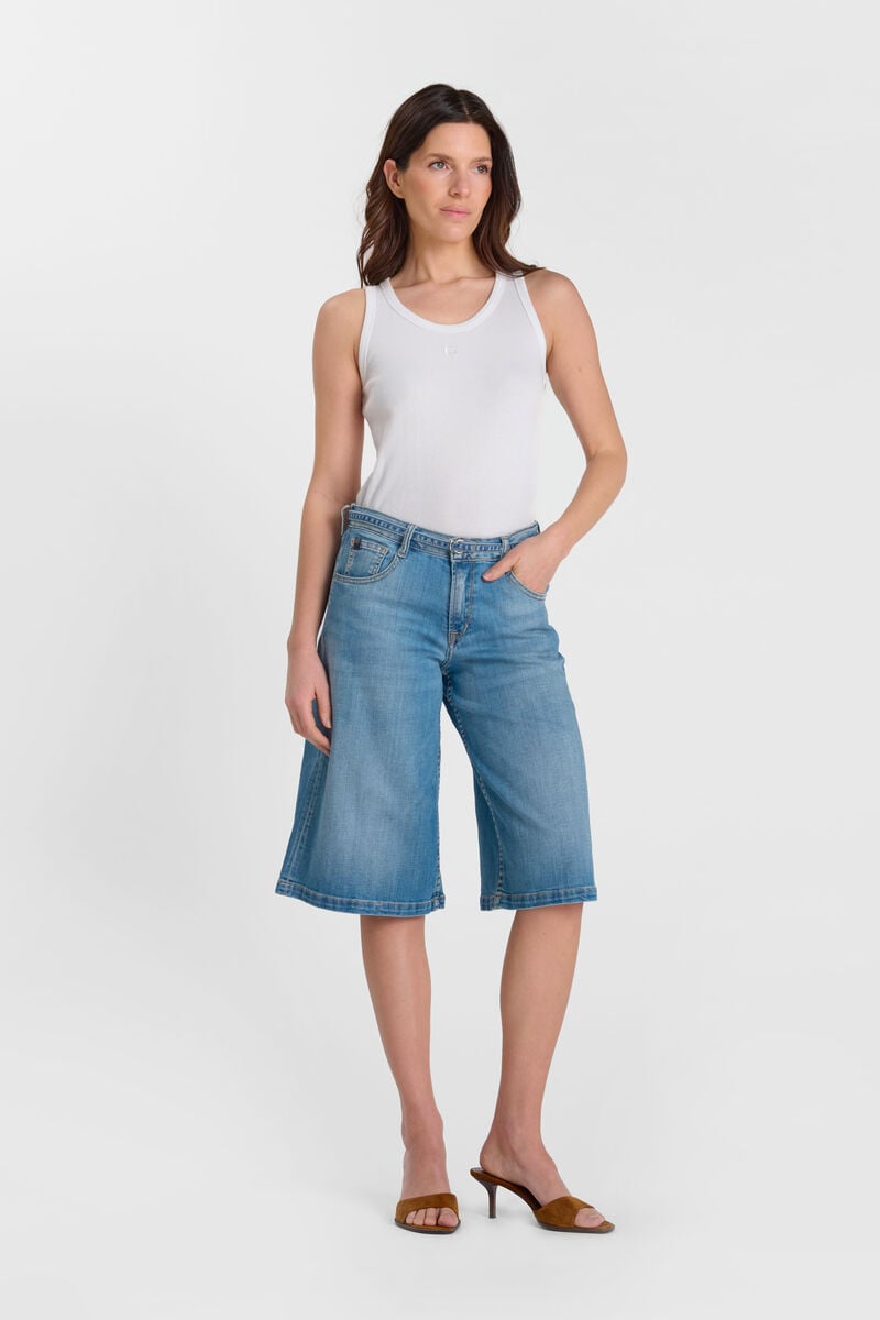 Denim Bermuda Shorts LE TEMPS DES CERISES Blue